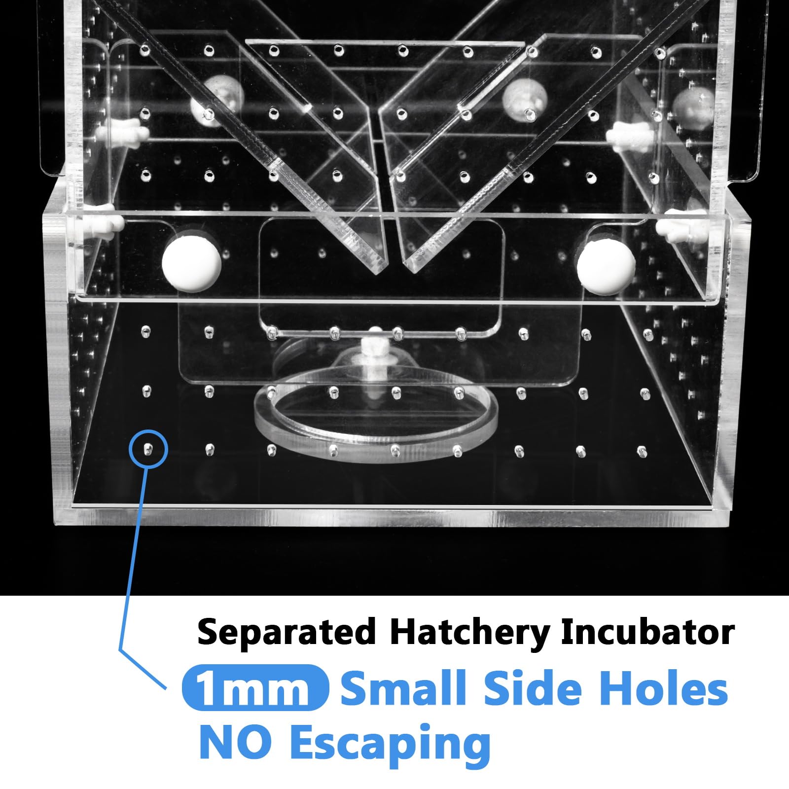 Breeder Box For Fish Tank, Fish Breeder Box For Aquarium, Acrylic Hatchery Incubator Tank With Suction Cups Isolation Box For Ba
