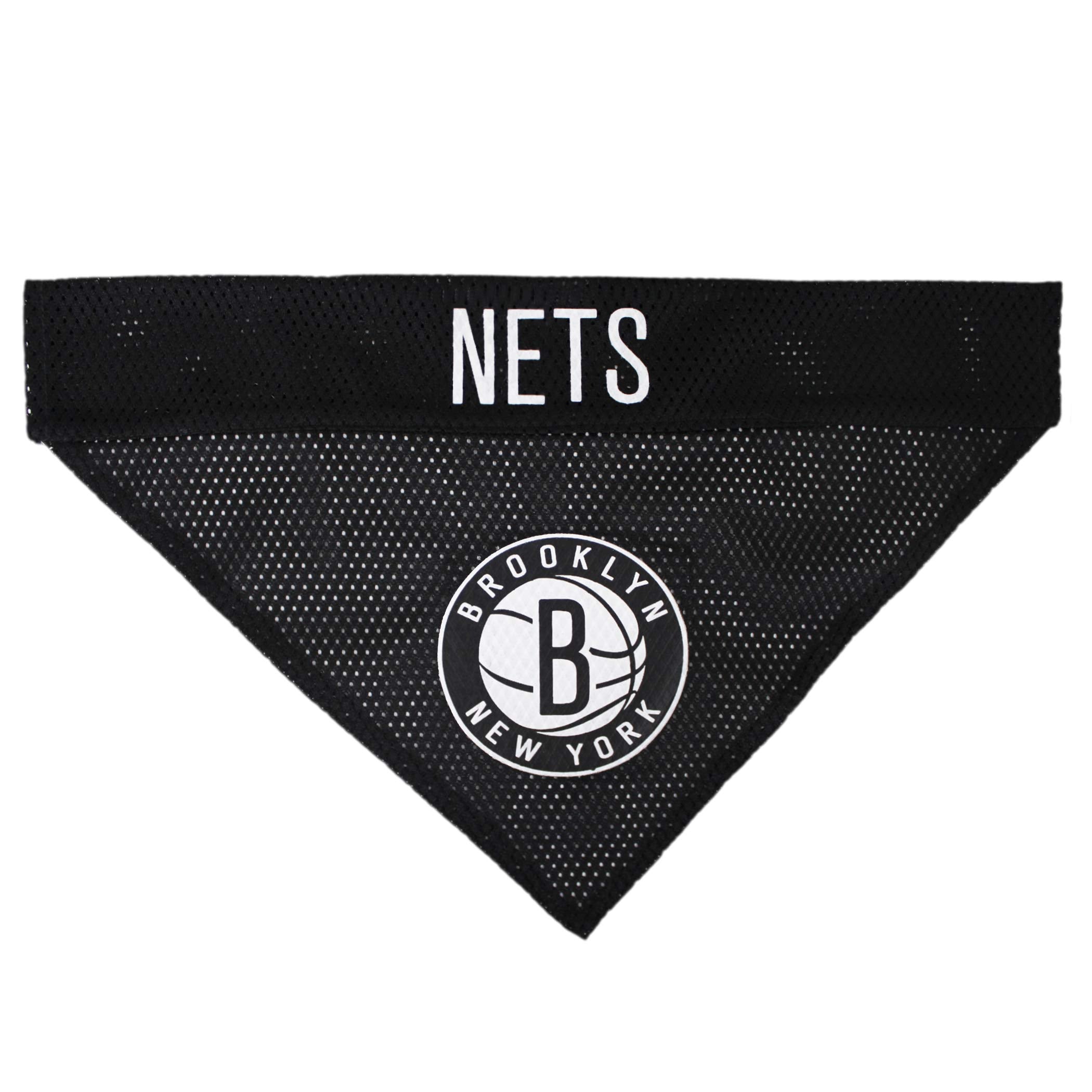 Nba Dog Bandana - Brooklyn Nets Reversible Pet Bandana. 2 Sided Home & Away Sports Bandana With A Premium Embroidery Team Logo, Large/X-Large
