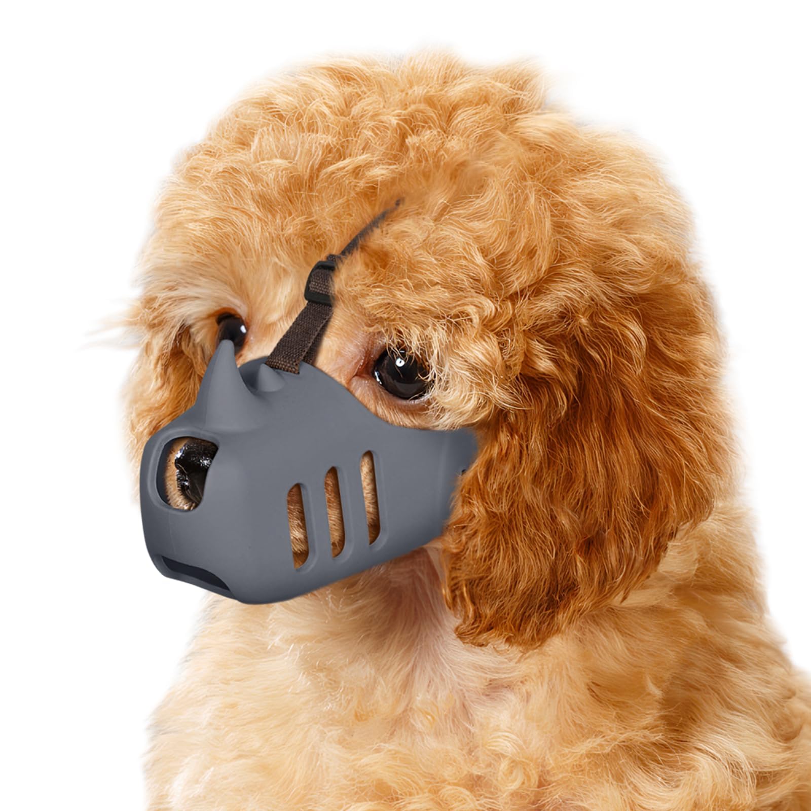 Luckypaw Dog Muzzle Soft Muzzle For Small Medium Dog Poodle Dachshund Breathable Silicone Cage Muzzle For Biting Chewing Funny R