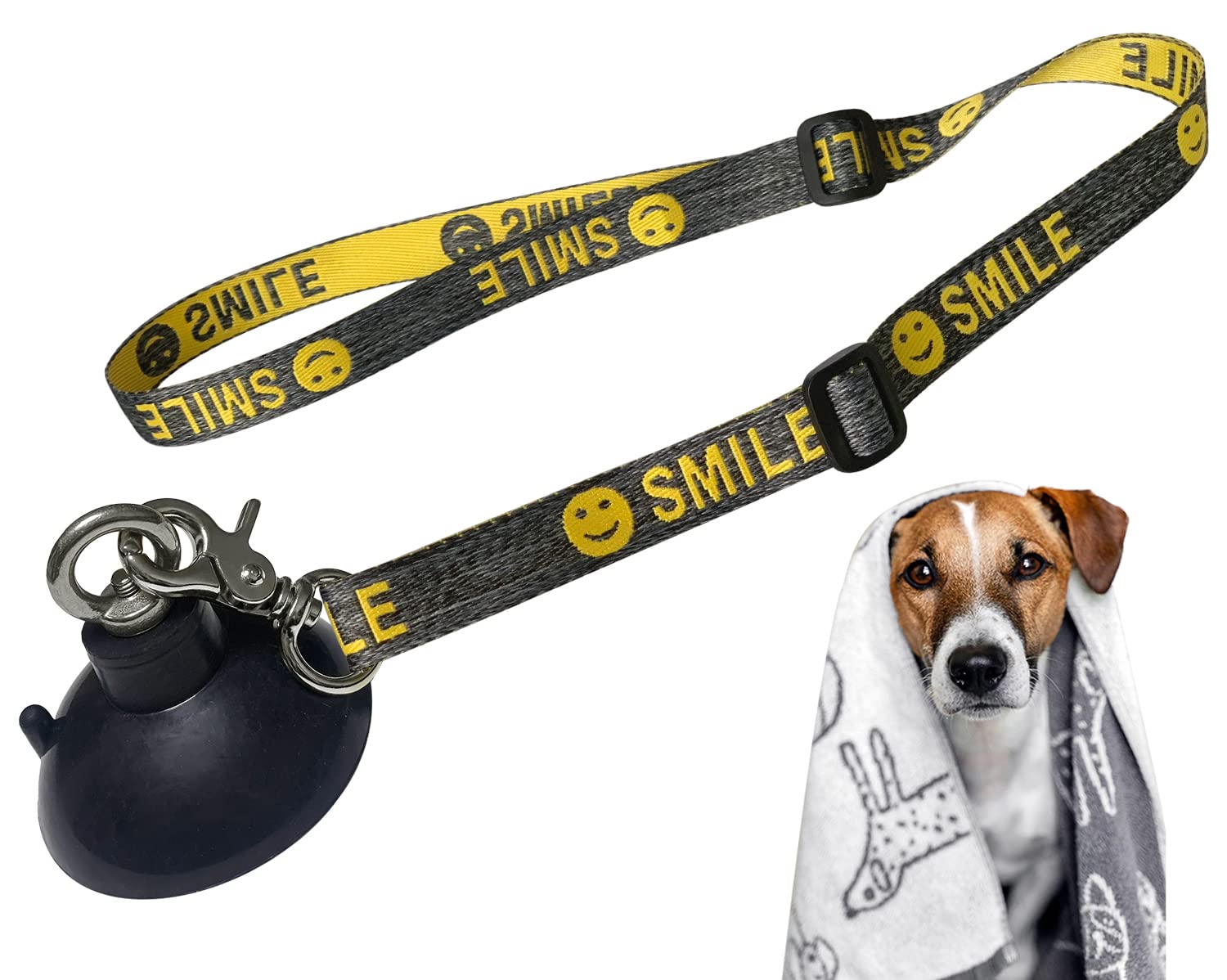 Dog Bathing Tether With Heavy Suction Cup, Dog Grooming Tub Restraint Leash With Adjustable Collar For Pet Cat Shower And Groomi