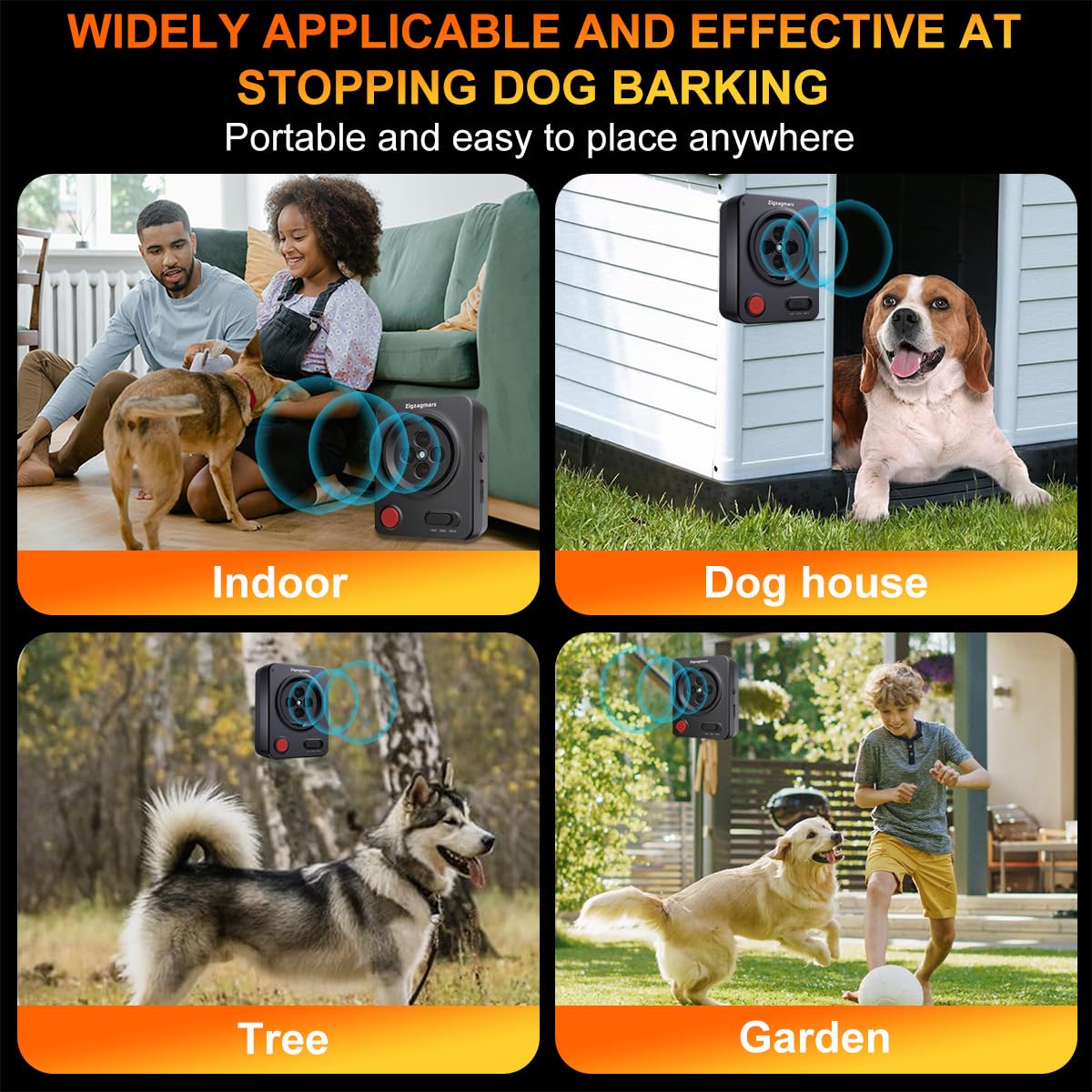 Anti Barking Devices, Smart Auto Stop Barking | New App Control Mode For Dogs Behavior Training, Rechargeable Ultrasonic Bark Bo