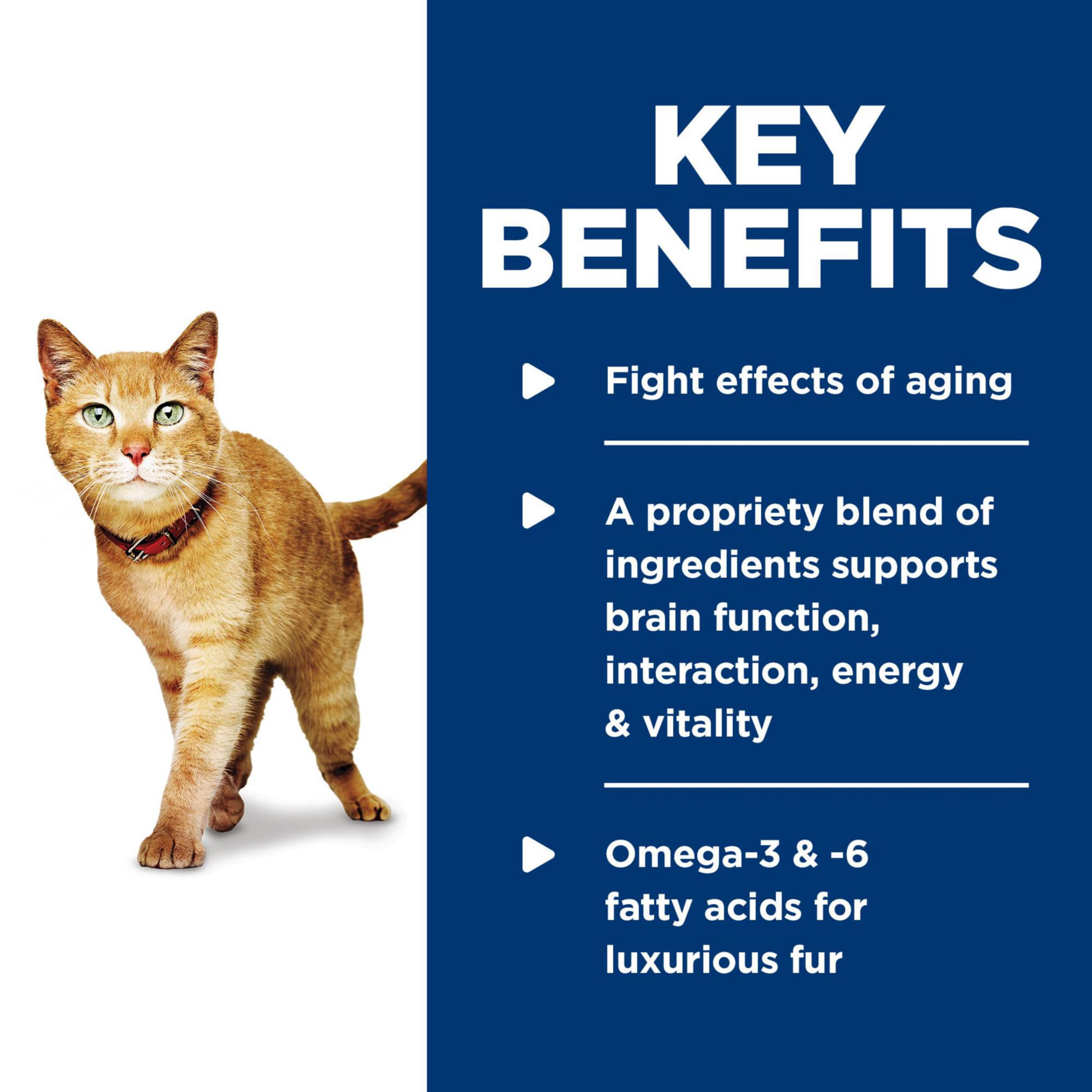 Hills Science Diet Senior Vitality, Senior Adult 7+, Senior Premium Nutrition, Wet Cat Food, Chicekn & Vegetables Stew, 2.9 oz