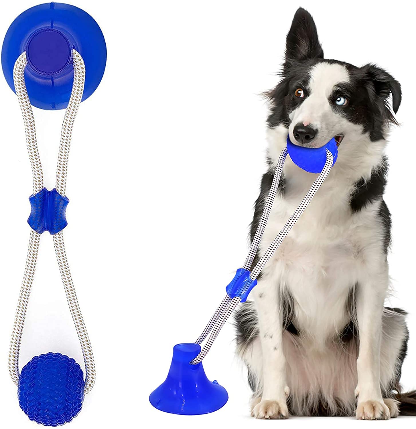 Pets Empire Multifunctional Dog Chew Toy With Double Suction Cup | Interactive Tug Toy For Aggressive Chewers, Puppy Toothbrush 