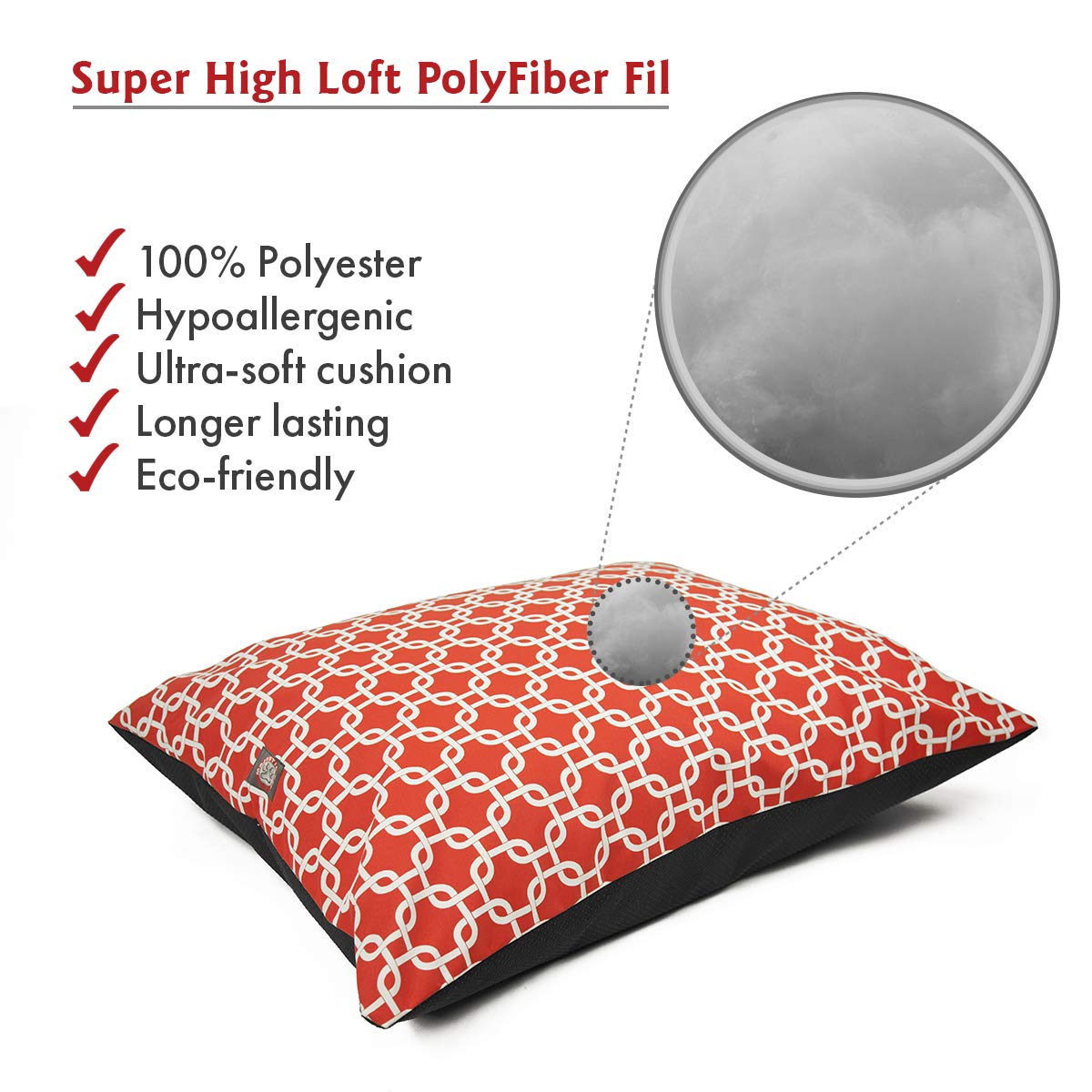 Majestic Pet Medium Dog Bed Washable Non Slip Comfy Rectangle Pet Bed Super Value Pillowkennel Dog Bed For Medium Breed Sleeping
