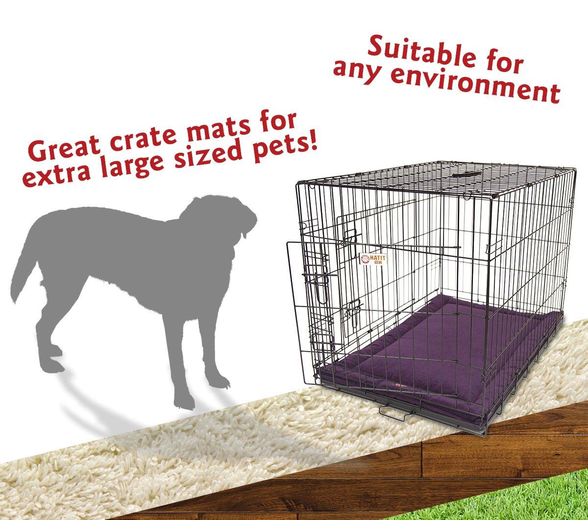 48'' Villa Aubergine Purple Crate Dog Bed Mat By Majestic Pet Products