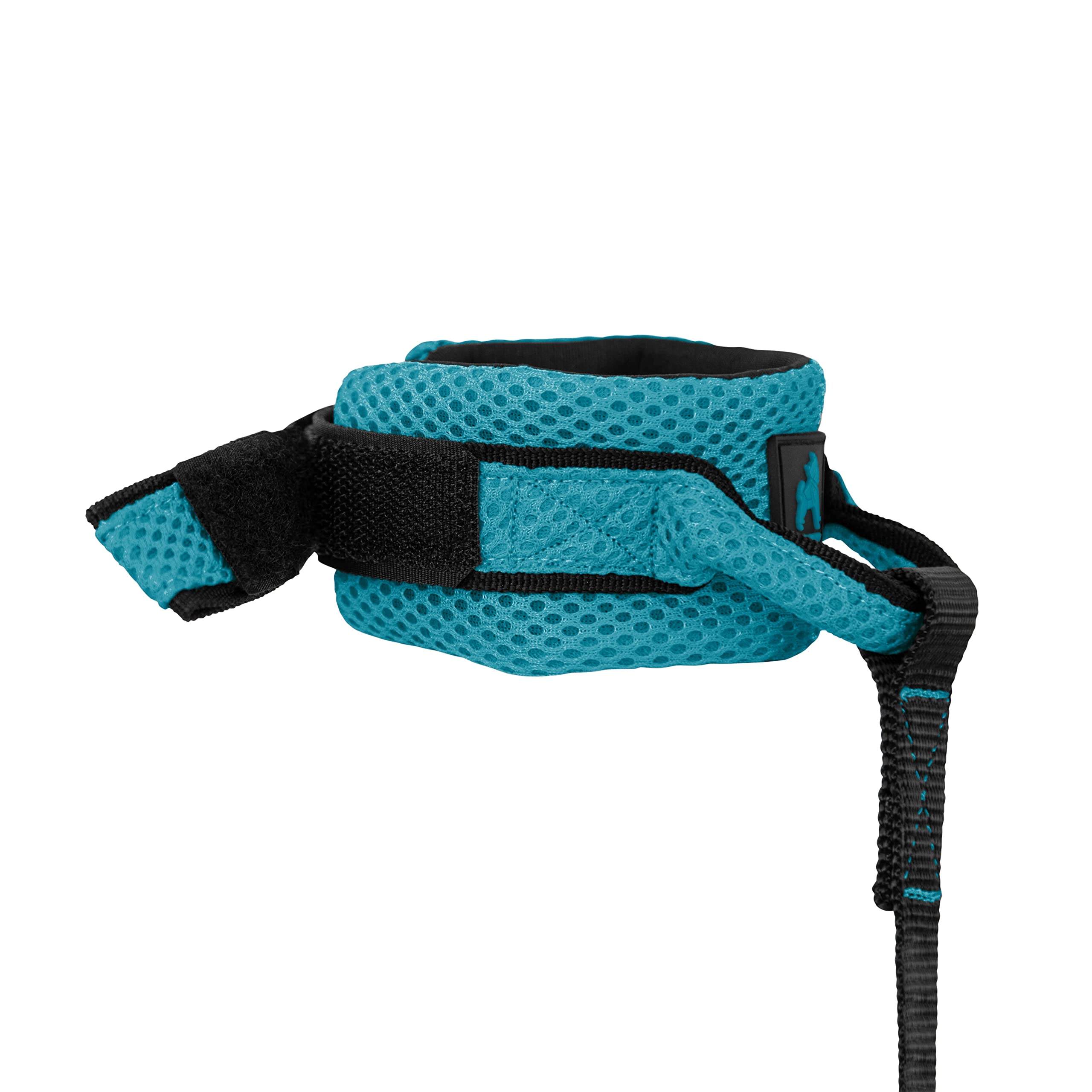 Gooby Soft Mesh Wrist Band Surfer Leash - Turquoise, 6 Ft - Comfortable Hands Free Leash With Elastic Band For Small, Medium And Large Dogs