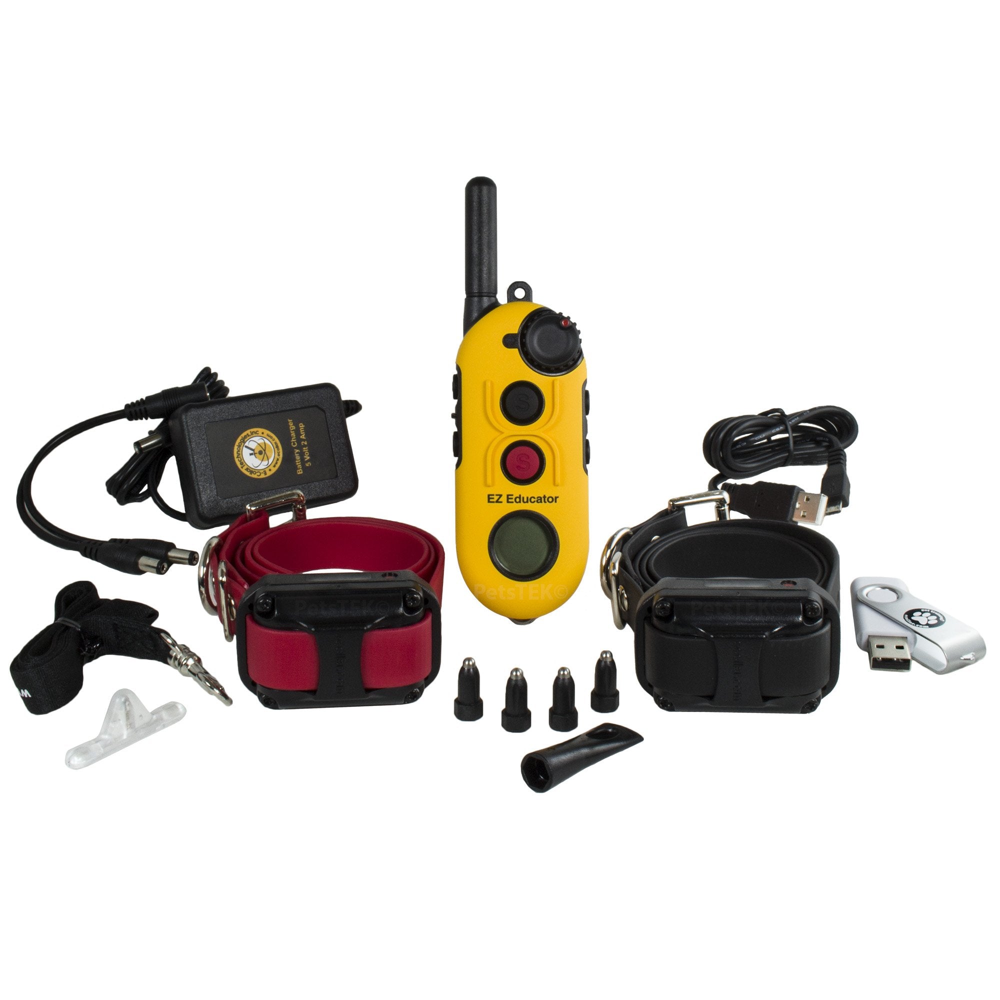 E-Collar Educator Ez-902-1/2 Mile Remote Waterproof Trainer Easy Educator - Static, Vibration And Sound Stimulation Collar With