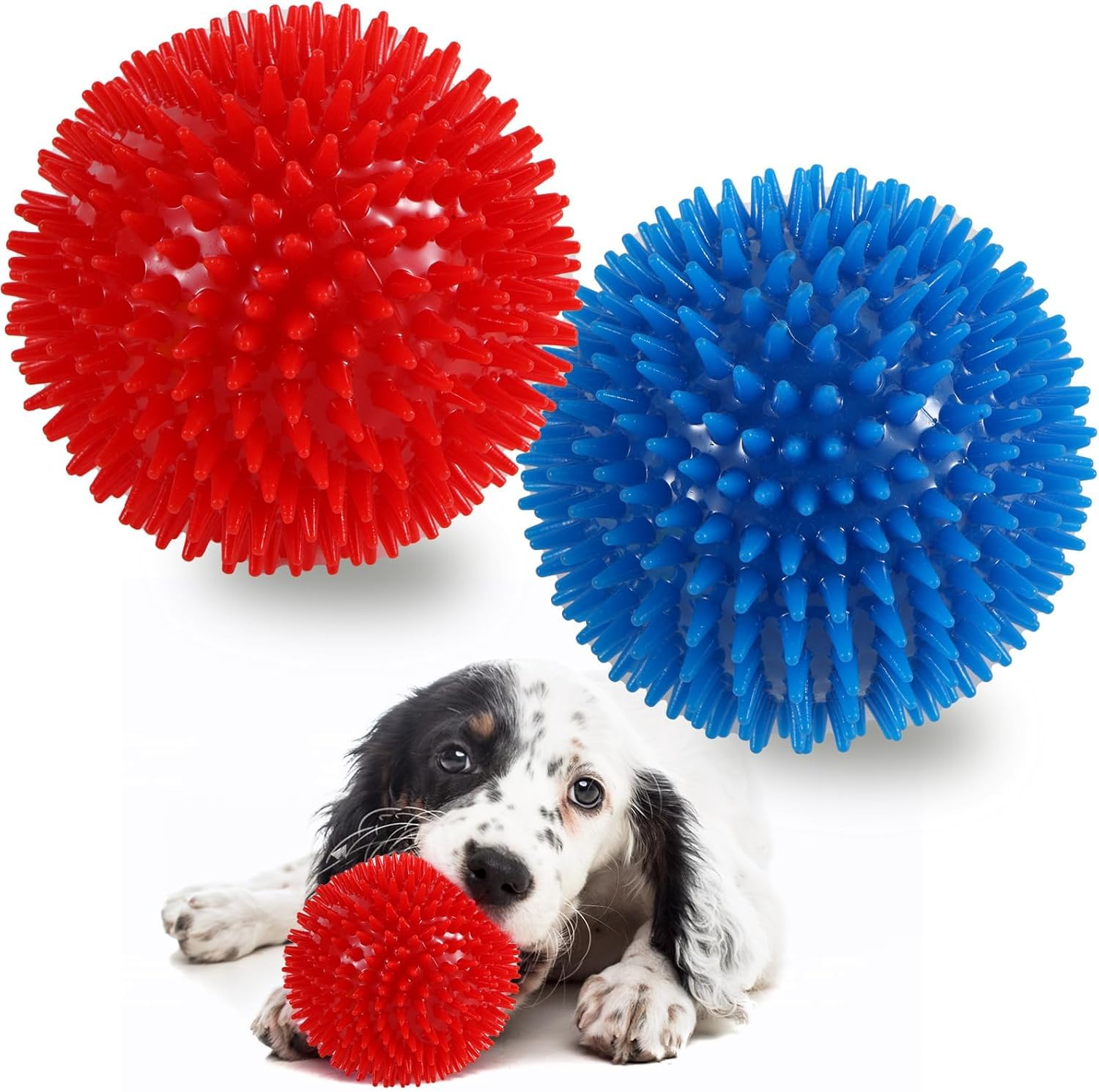 3.5    Durable Squeaky Dog Balls For Aggressive Chewers - Heavy-Duty Spike Ball Toys For Medium & Large Dogs, Perfect For Dental