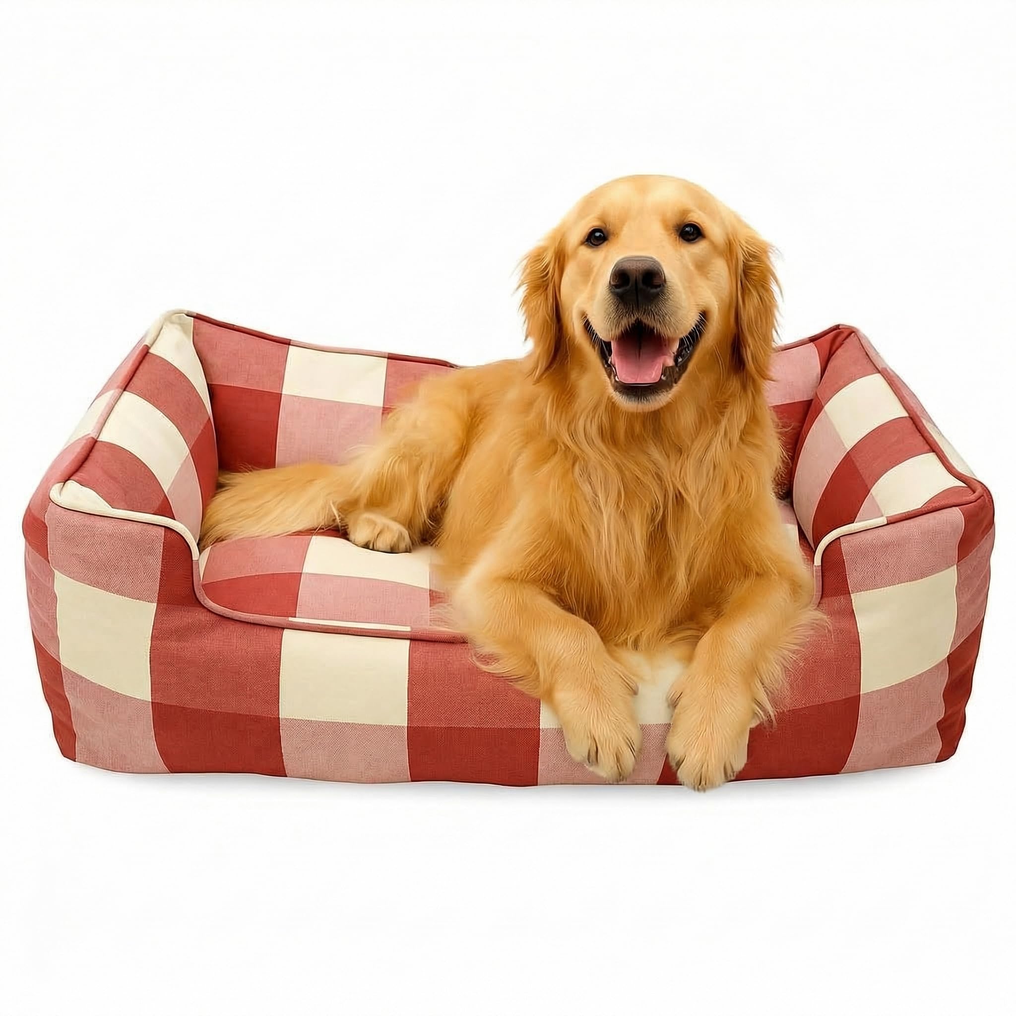 Oye Human Pet Bed for Dogs and Cats with Washable Cover | Cotton Bed for Dogs and Cats | Medium Pet Bed | Detachable Cushions | 
