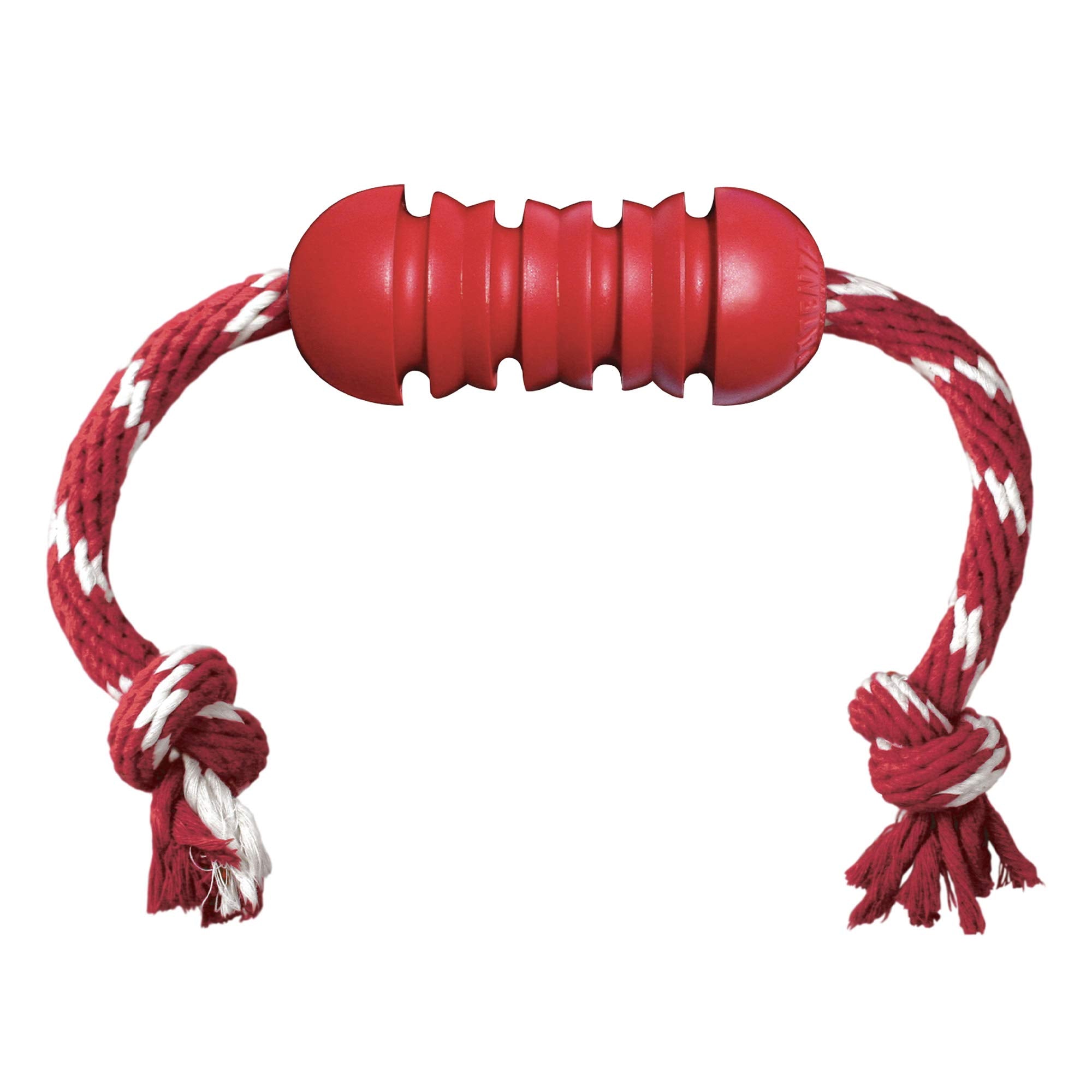 KONG - Dental with Rope - Durable Rubber, Teeth and Gum Cleaning Dog Toy - for Medium Dogs