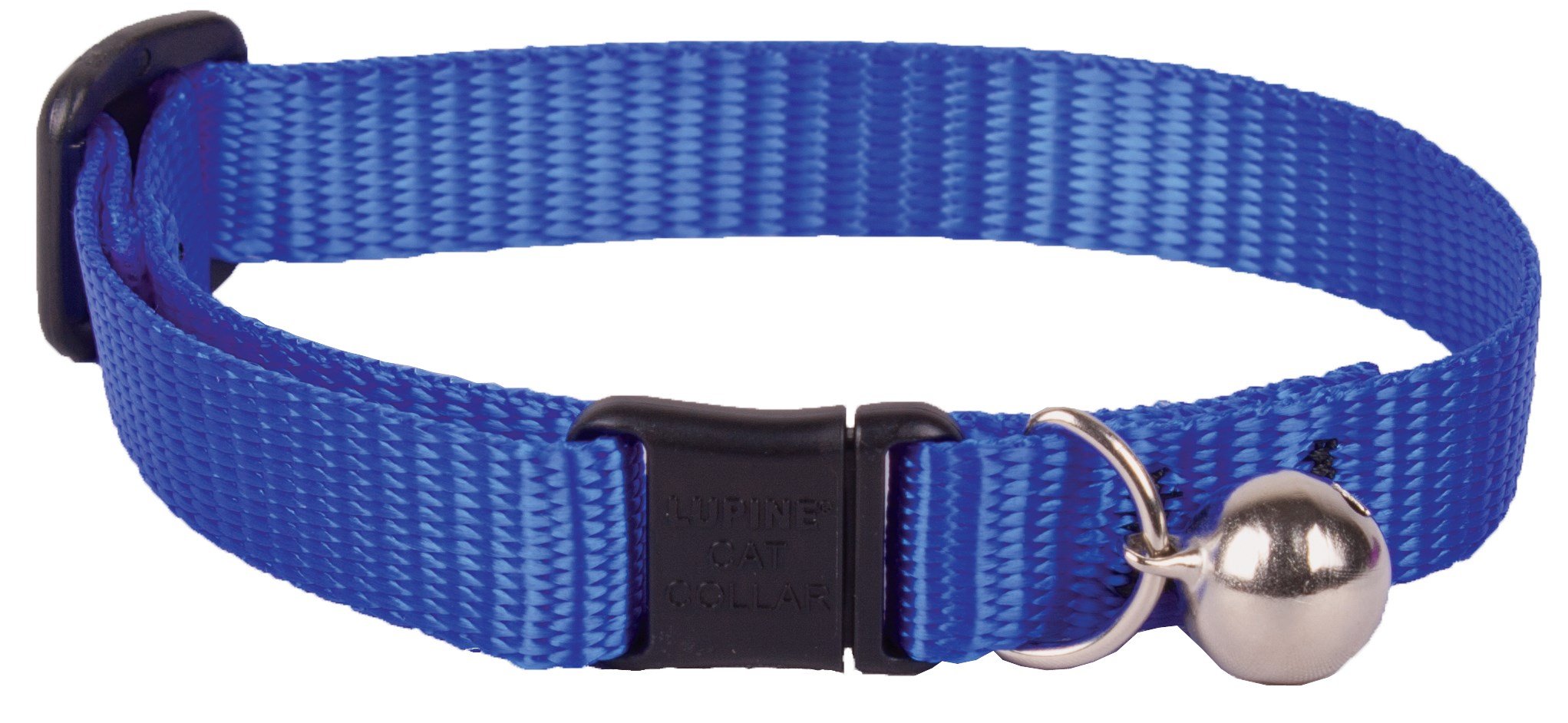 Lupine Collars & Leads 17527 1/2" X 8"-12" Adjustable Blue Safety Cat Collar with Bell