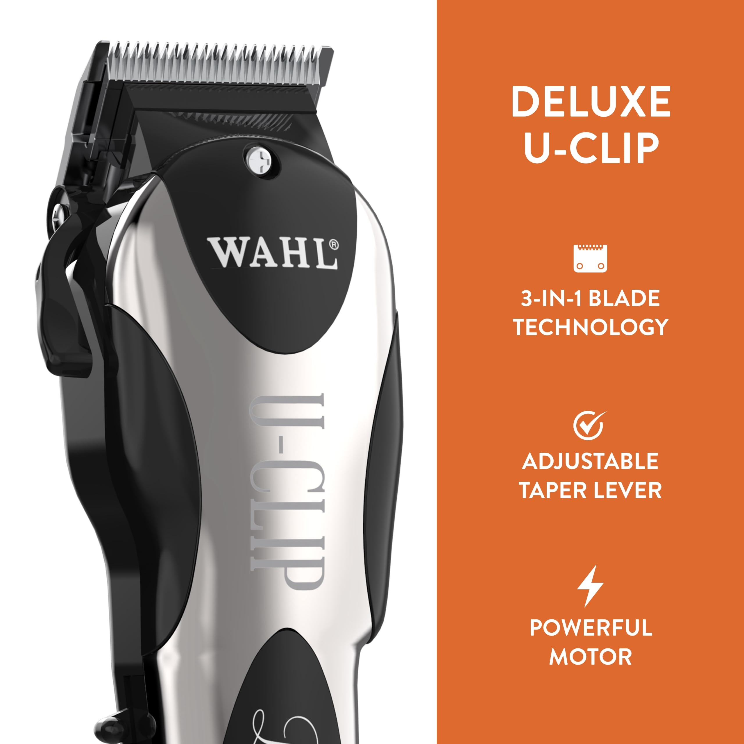 Wahl Pro Animal Deluxe U-Clip - Dog & Cat Trimmer With 3 Cutting Lengths & 7 Attachment Combs - Premium Grooming Tools For Light