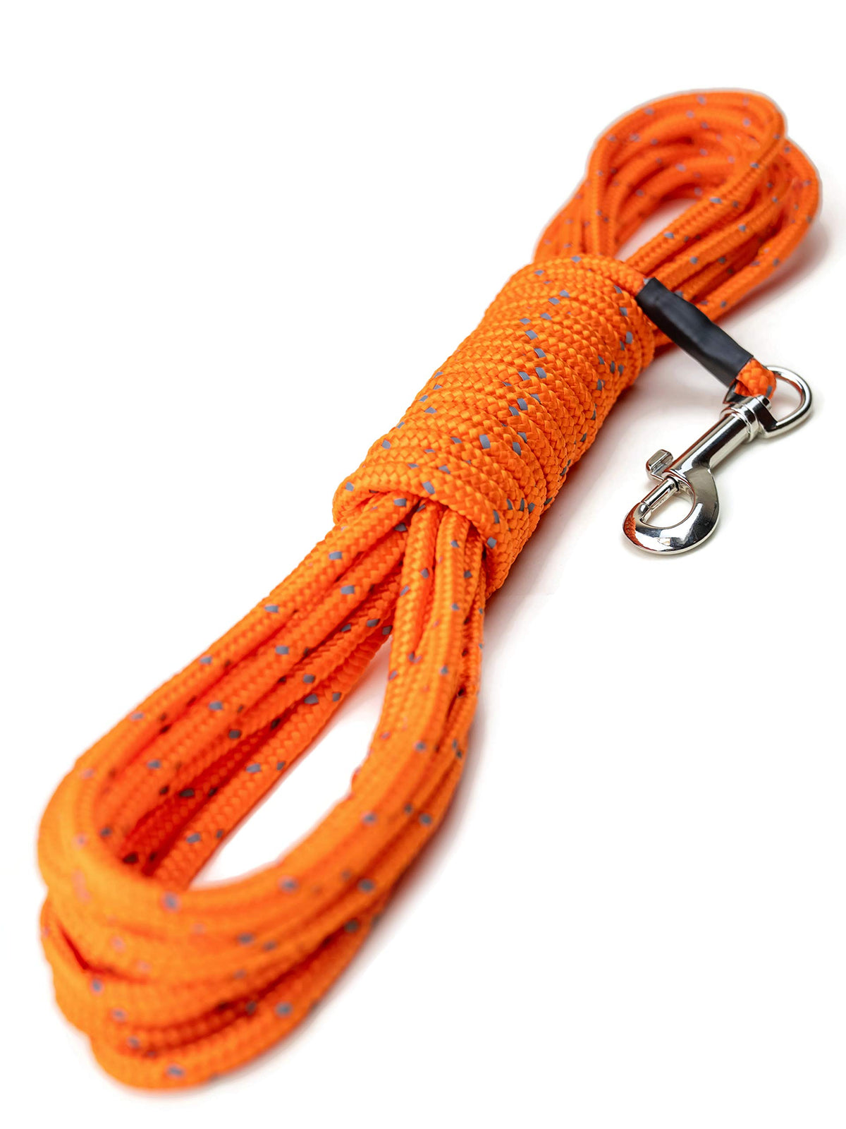 Mighty Paw Check Cord  Light Weight 30 Foot Dog Training Leash. Durable, Weather Resistant Climbers? Rope With Reflective Stitch