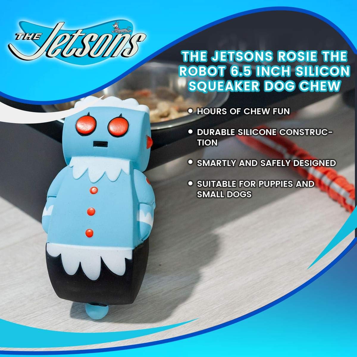 The Jetsons Rosie Silicone Dog Chew Toy | Hours Of Chew Fun | 6.5 Inches | Covered by Quality Silicone | Comes With a Cool Box