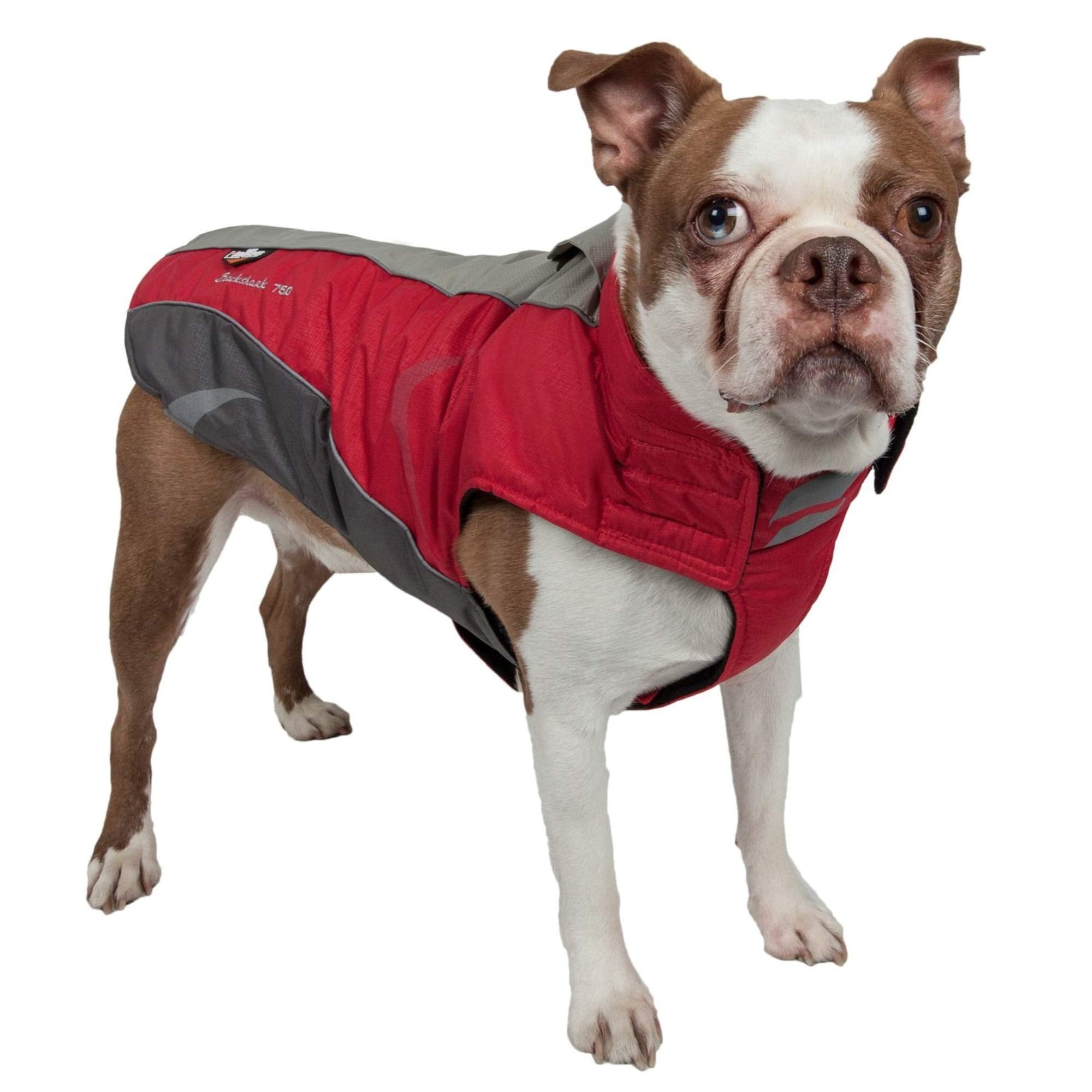 DOGHELIOS Altitude-Mountaineer Wrap-hook and loop Protective Waterproof Pet Dog Coat Jacket w/ Blackshark Technology, Small, R