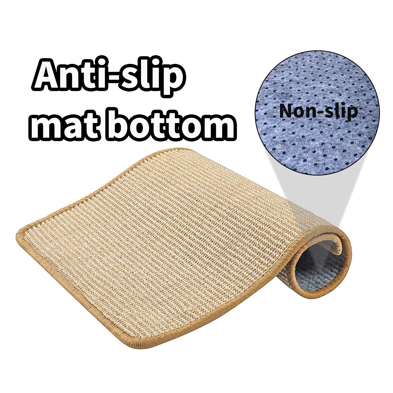 Podoo Bunny Scratch Pads, Sisal Rabbit Scratching Pad, Natural Rabbit Resting Mats For Cages, Forage Grass Mat Indoor Essentials