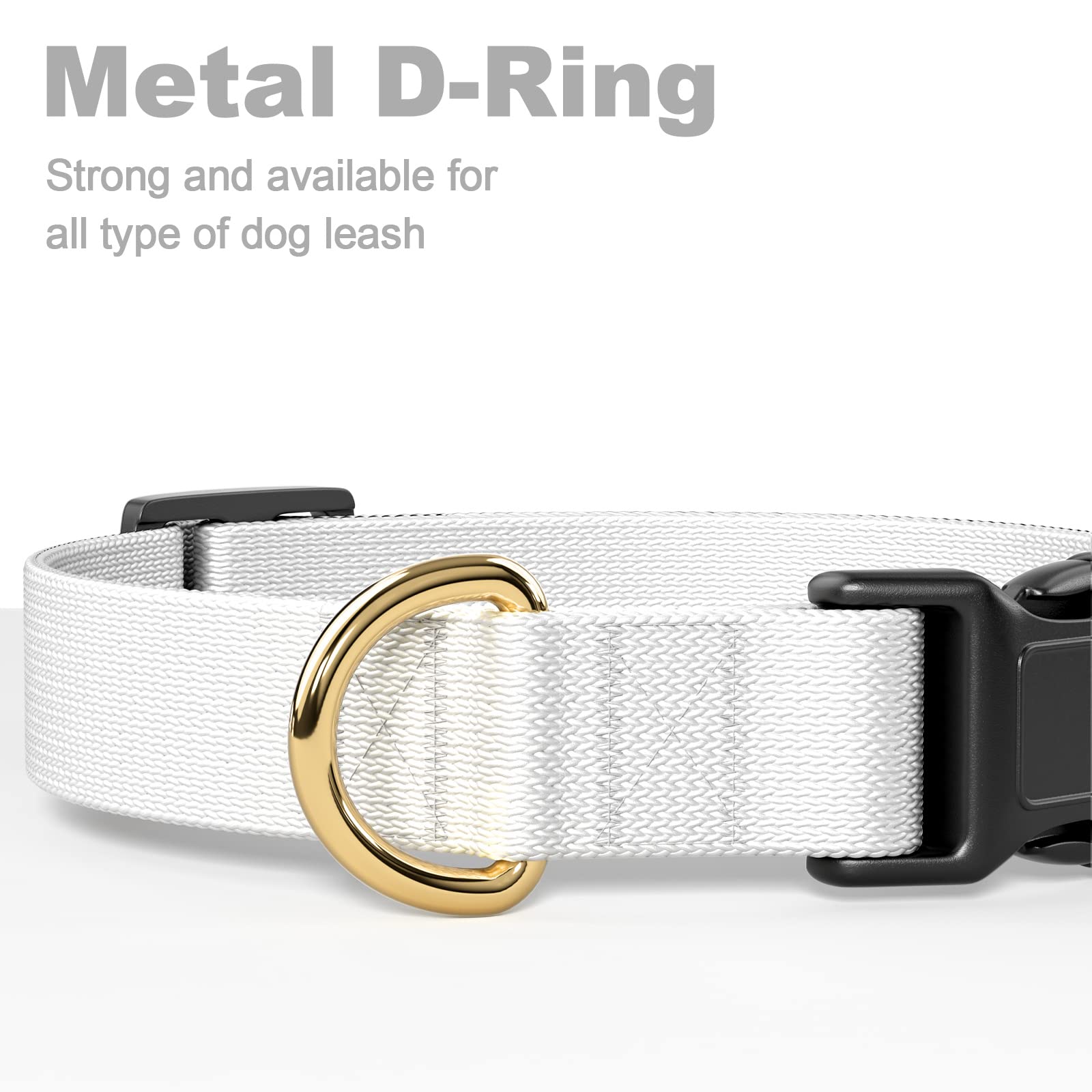 Rnivvi Dog Collar For Small Dogs, Classic Heavy Duty Adjustable Puppy Collar With Quick Release Buckle For Boy Girl & Female,Pet