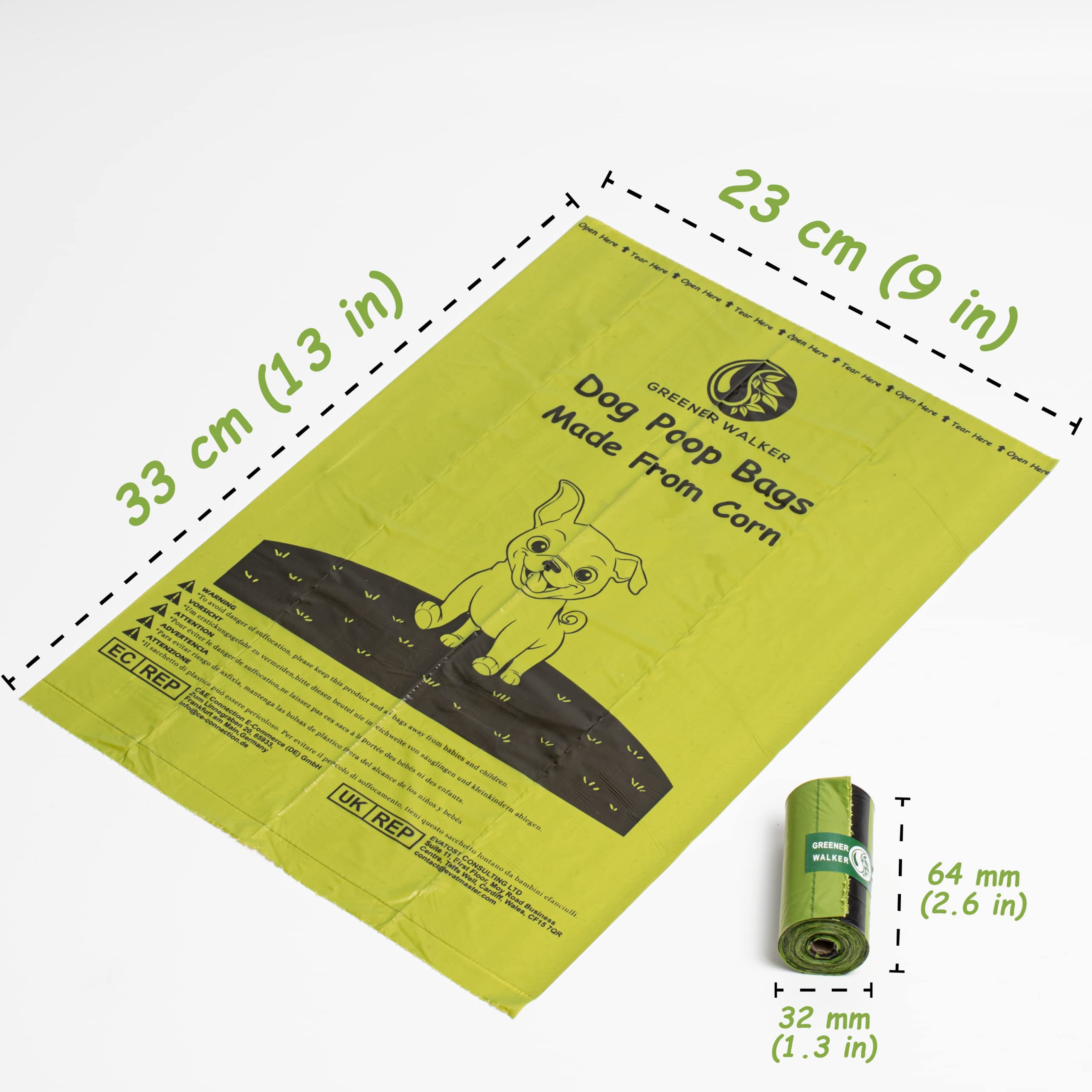 Greener Walker Poop Bags For Dog Waste-540 Bags,Extra Thick Strong 100% Leak Proof Dog Waste Bags (Deep Green)