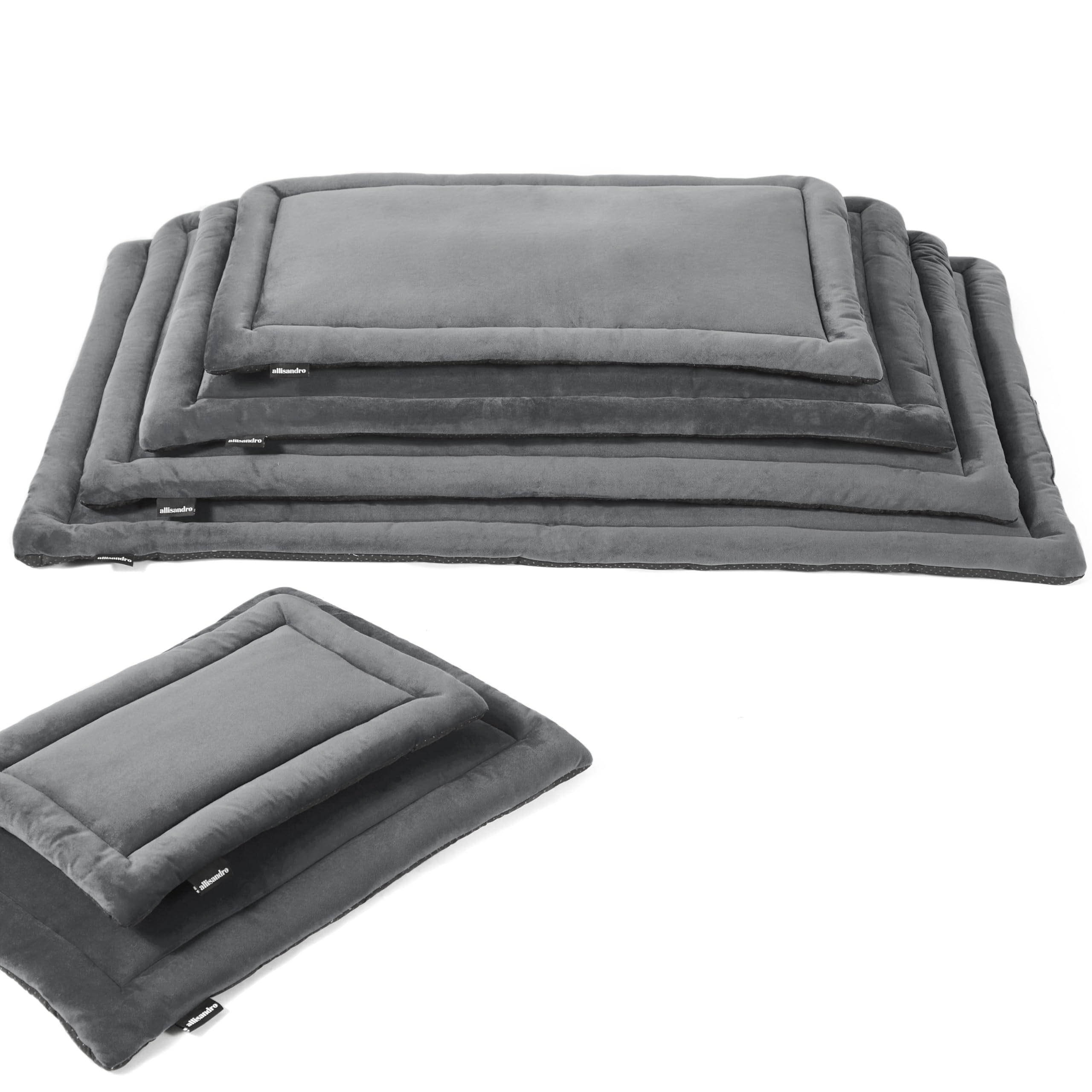 Allisandro Lightweight Waterproof Dog Bed Pad, 1.5' Thick Travel Mat For Crates, Kennels & Elevated Beds, Washable Non-Slip Sle