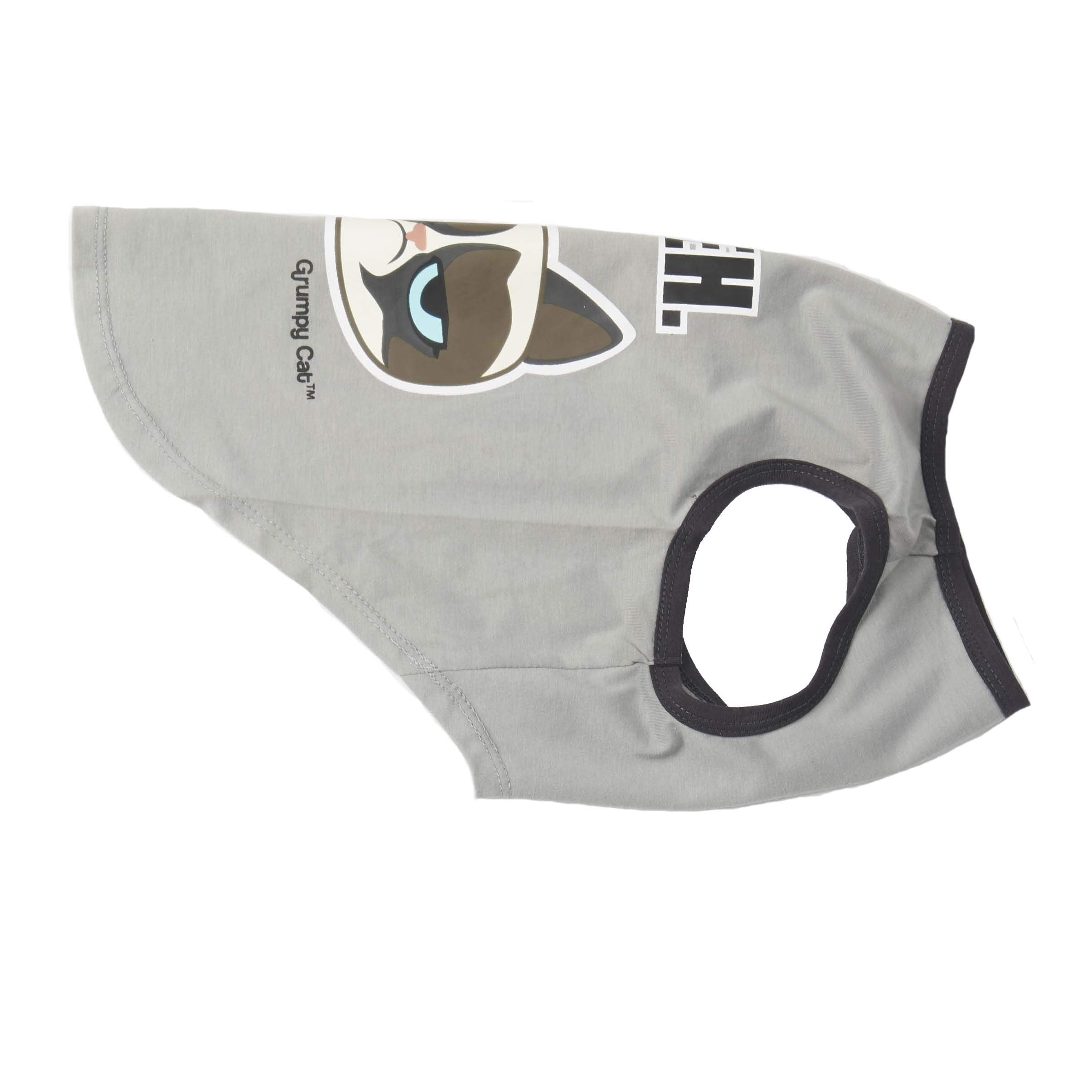 Grumpy Cat By Petrageous Designs Meh. Tee, Gray Xsmall