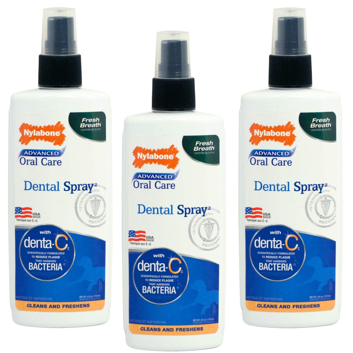 Nylabone 3 Pack Of Advanced Oral Care Dental Spray