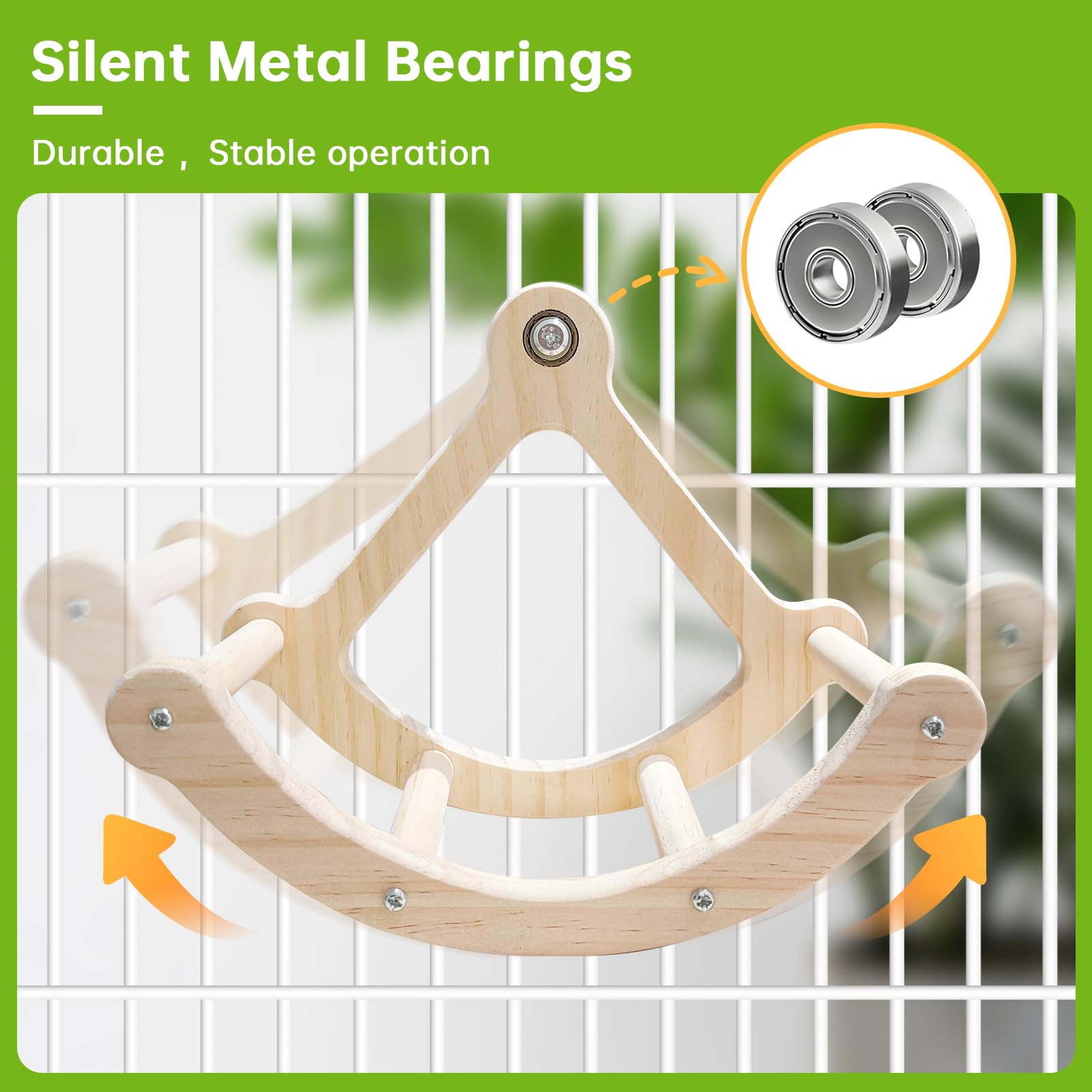 Parakeet Chewing Hanging Toy&Parrot Puzzle Toys-Budgie Playground With Bird Swings For Parakeets & Balancing Bird Toy(Ball)