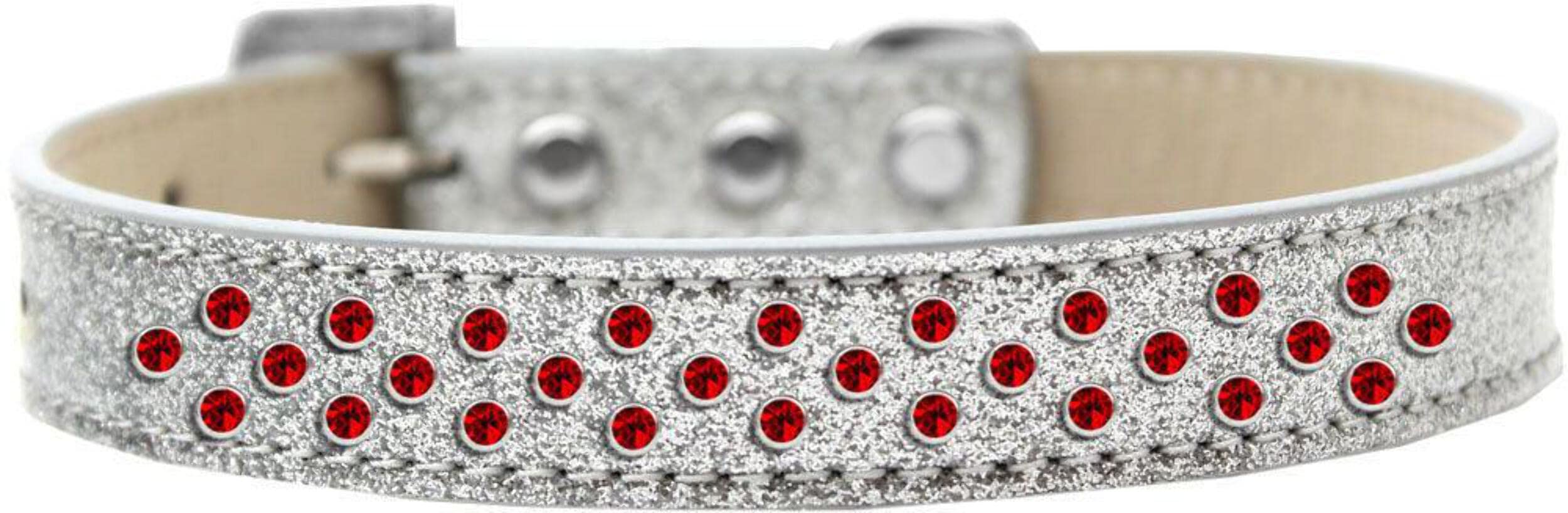Mirage Pet Products Sprinkles Ice Cream Dog Collar with Red Crystals, Size 12, Red