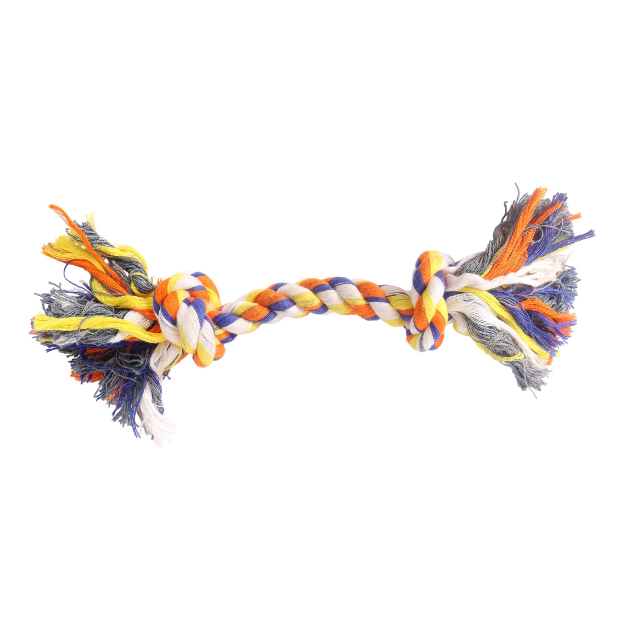 Neelja Rope Dog Toy | Puppy Chew, Teething & Teeth Cleaning | 2Knot Rope For Medium Dogs | Multicolor