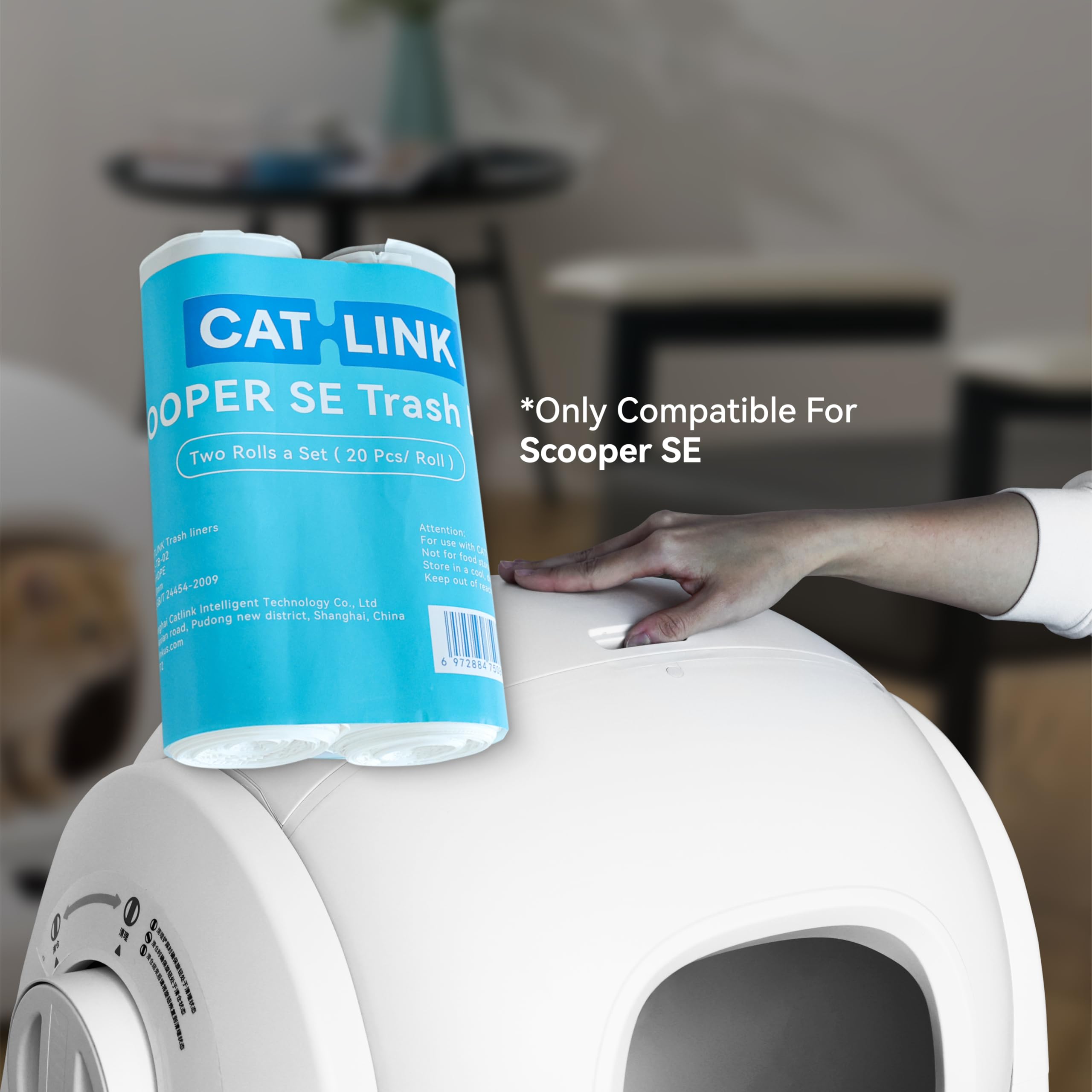 Catlink Trash Bag Only For Scooper-Se And Se Lite Cat Litter Box, Not Suitable For Young Or Luxury Pro