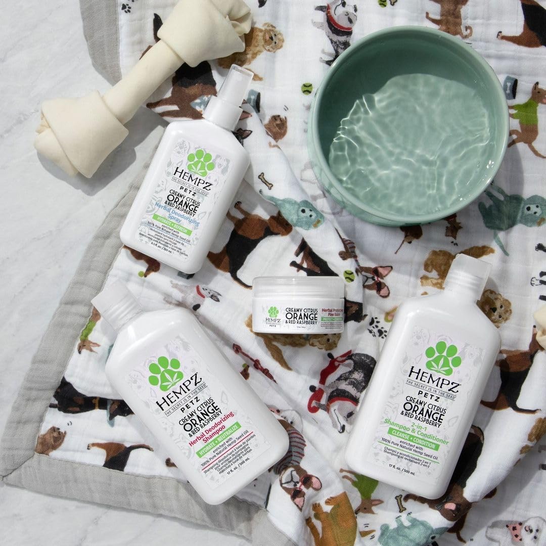 Hempz Petz, Dog Shampoo, Sweet Pineapple Deodorizing Shampoo, Cleans, Conditions & Moisturizes, 17 Oz