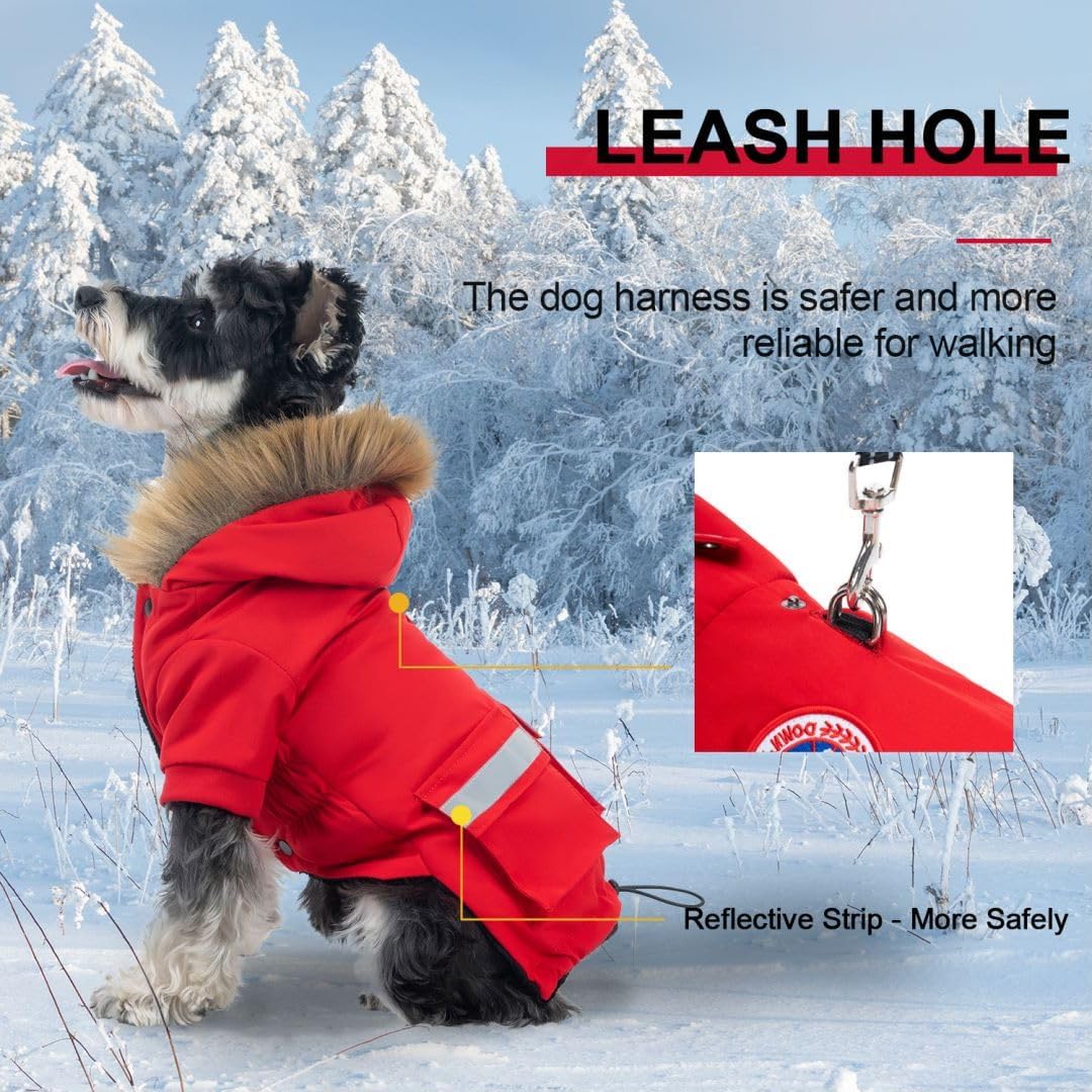 PINA Dog Coats for Small Dogs, Waterproof Dog Jacket, Dog Winter Coat Jacket, Warm Dog Cold Weather Coats, Windproof Reflective