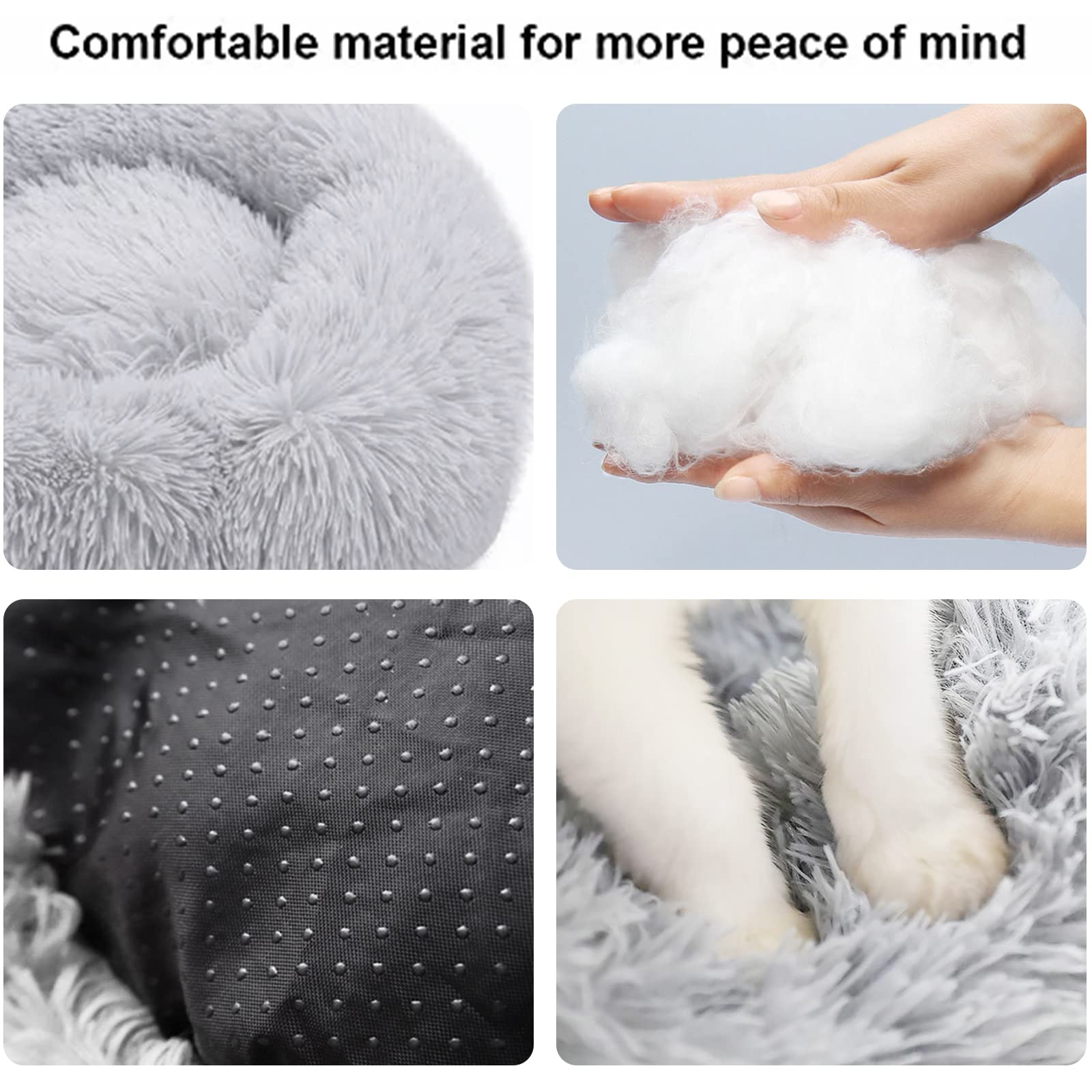 Nisrada Dog Bed For Small Medium Large Dogs, 30 Inch Calming Dogs Bed, Washable-Round Cozy Soft Pet Bed For Puppy And Kitten Wit