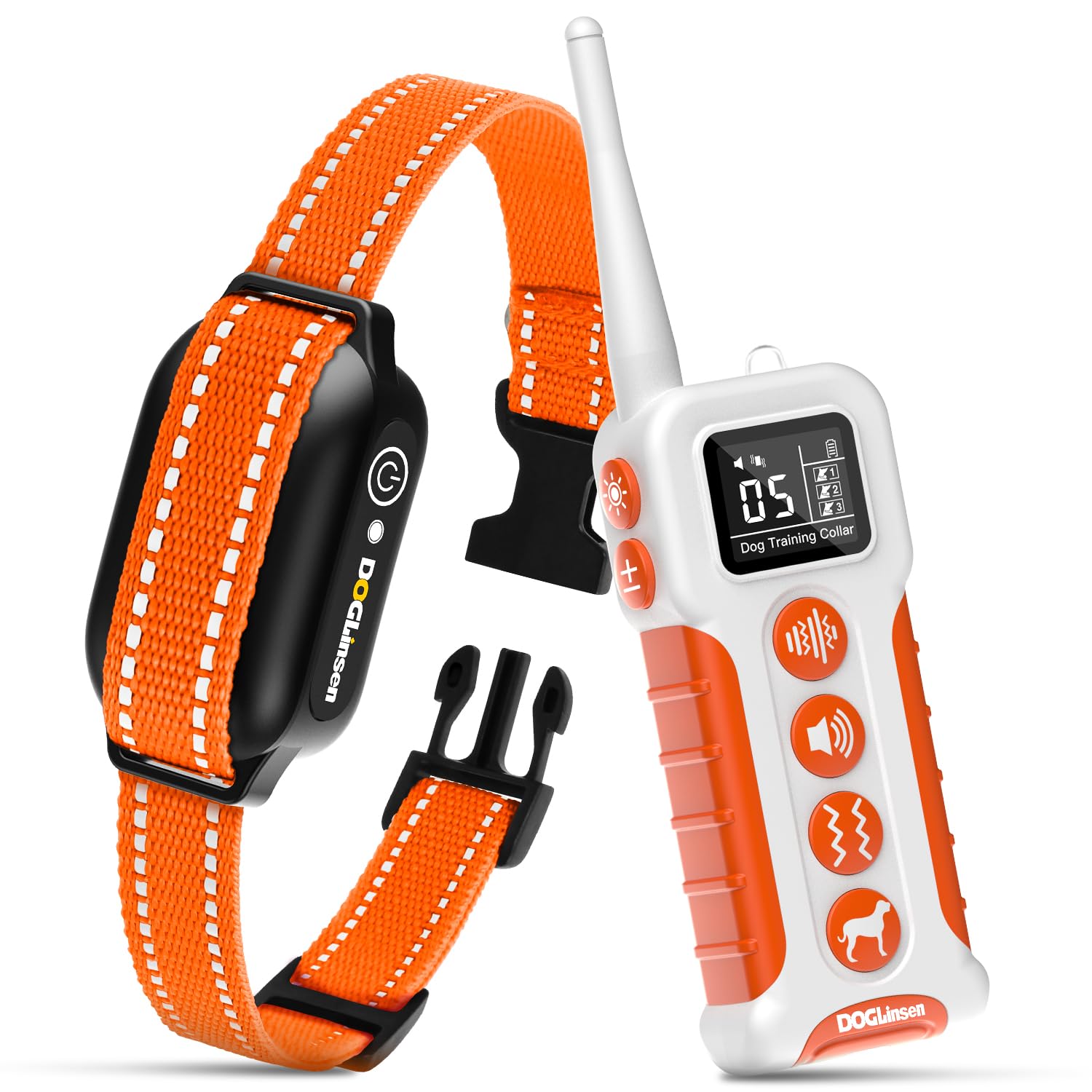 Doglinsen No Shock Dog Training Collar With Controller 3300Ft Range, 9 Style Tones And Vibration For Small Puppy Medium Large Do