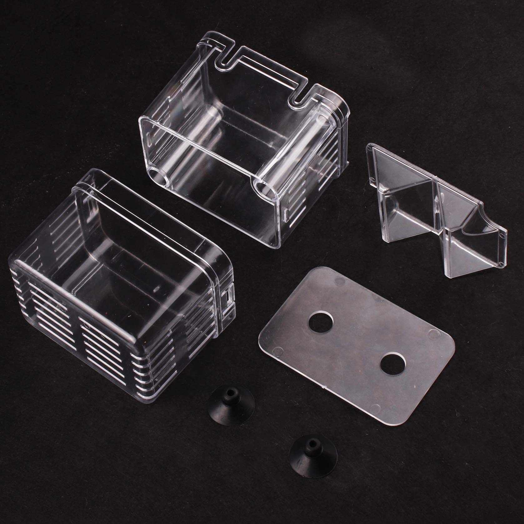 Tiberham Acrylic Floating Fish Hatchery Isolation Box, Double Layer Fry Hatching Incubator Breeding Rearing Trap, Aquarium Tank