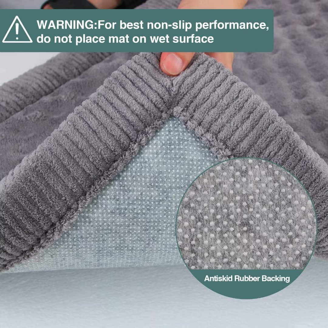 Dog Crate Pad 30X19 Inch Gray Memory Foam Dog Bed Mat For Small Medium Dog Grey Washable Puppy Sleeping Bed Anti Slip