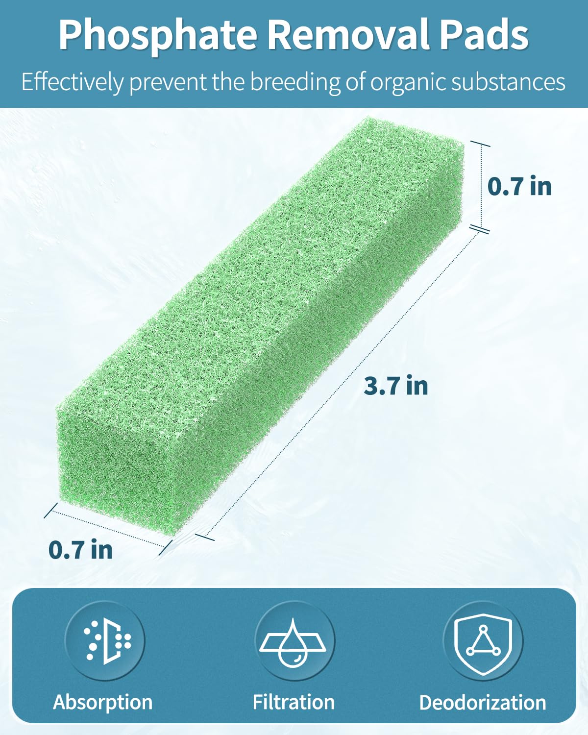 Pawfly 6 Count Phosphate Removal Filter Pads For Quietflow Led Pro Aquarium Power Filter Model 20 And 75 Mini Fish Tank Phosphat