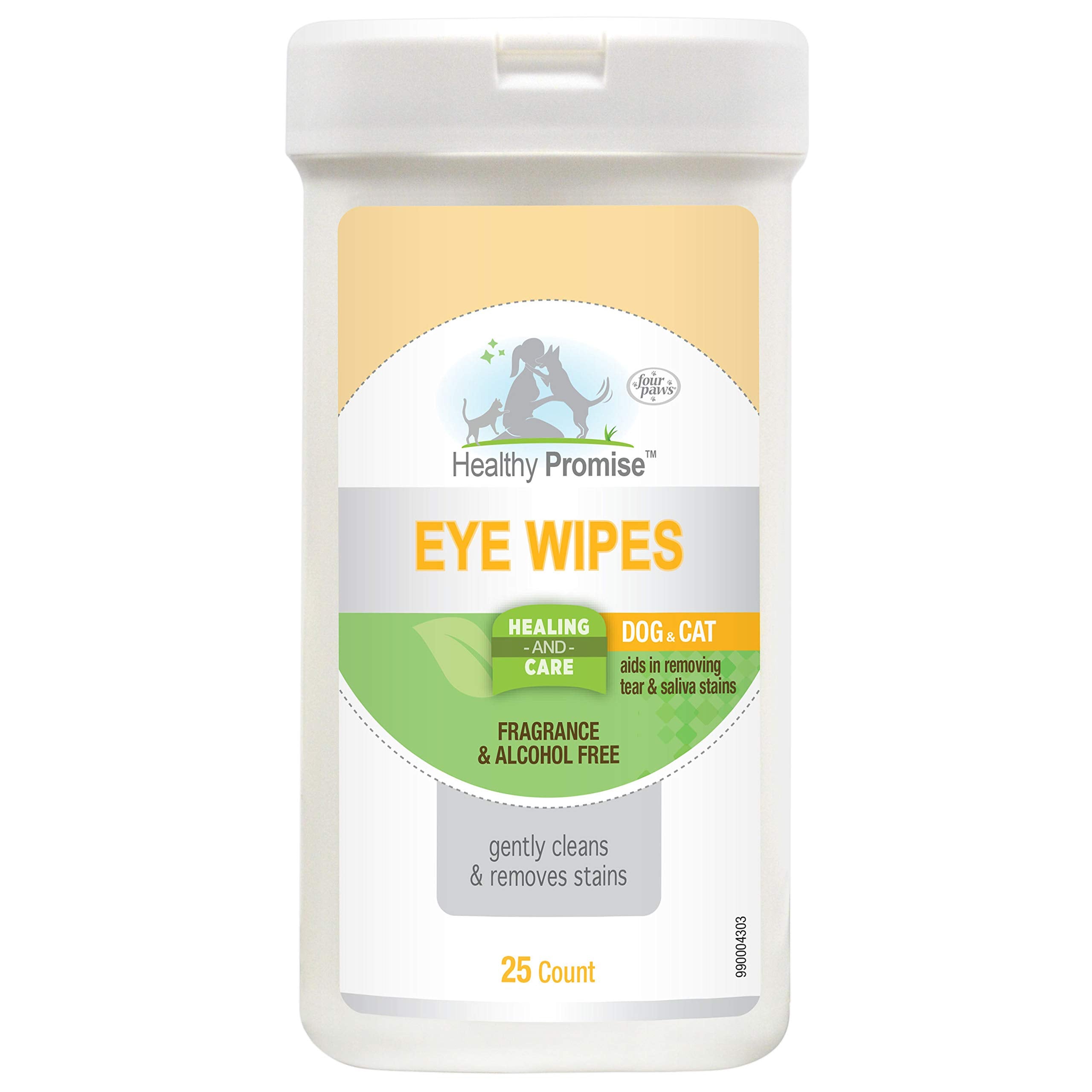 Four Paws Healthy Promise Pet Eye Wipes For Dogs And Cats 25 Count