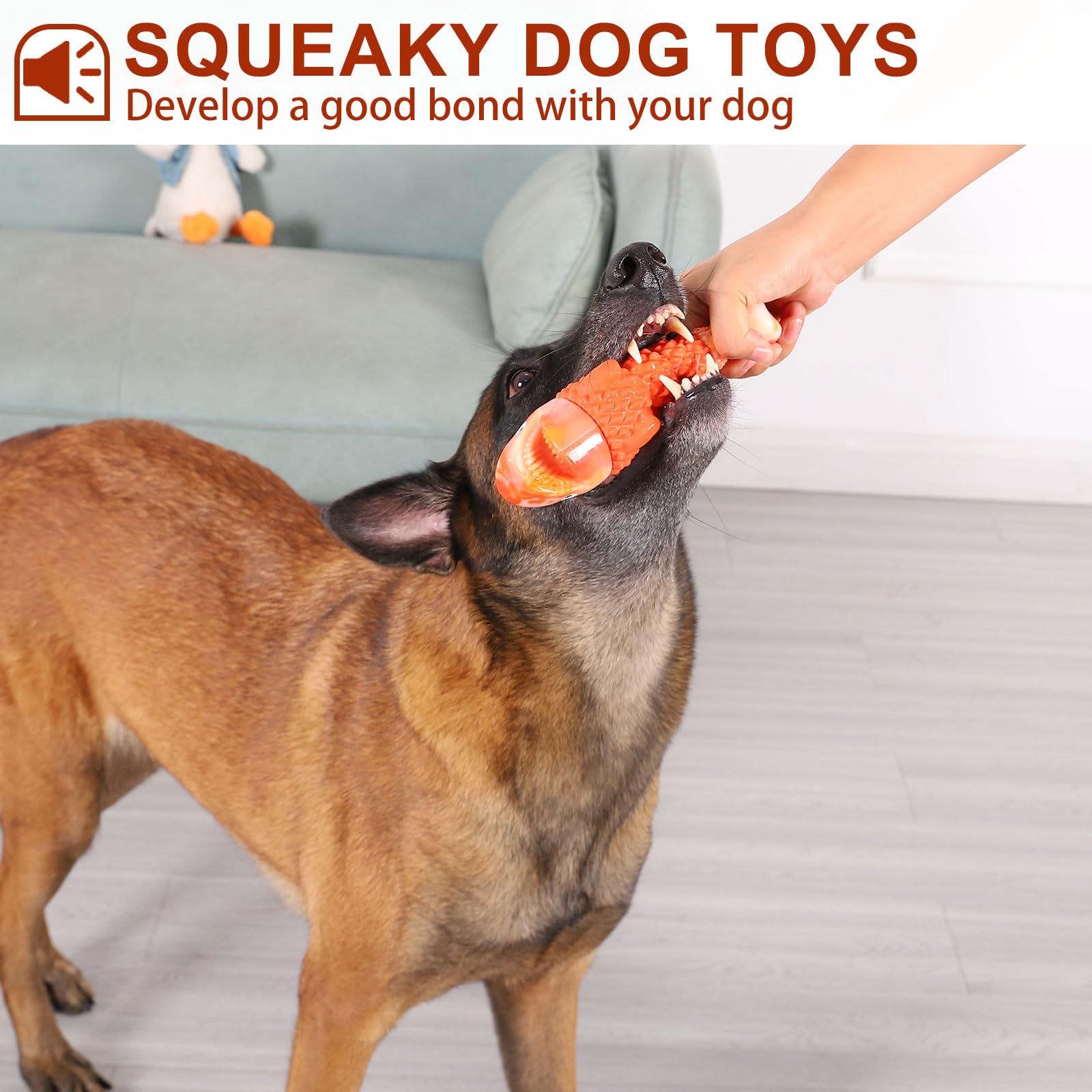 Boyoyo Indestructible Dog Toys For Aggressive Chewers Large Breed, Dog Chew Toys For Aggressive Chewers, Tough Dog Toys For Large Dogs Aggressive Chewers, Large Dog Toys, Squeaky Dog Toys For Dogs