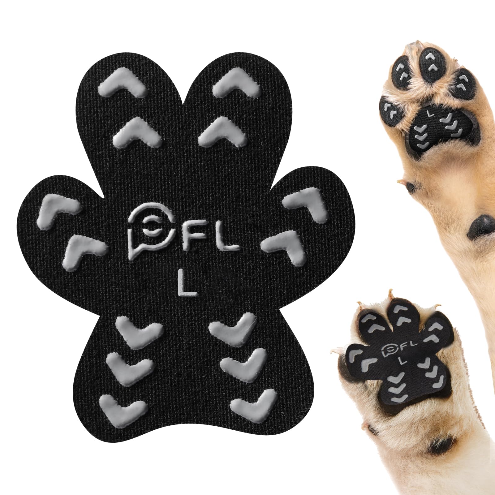 Anti-Slip Dog Paw Protector Pads For Senior Dogs, Dog Paw Black Stickers With Strong Traction On Hardwood Floor, Dog Essentials,