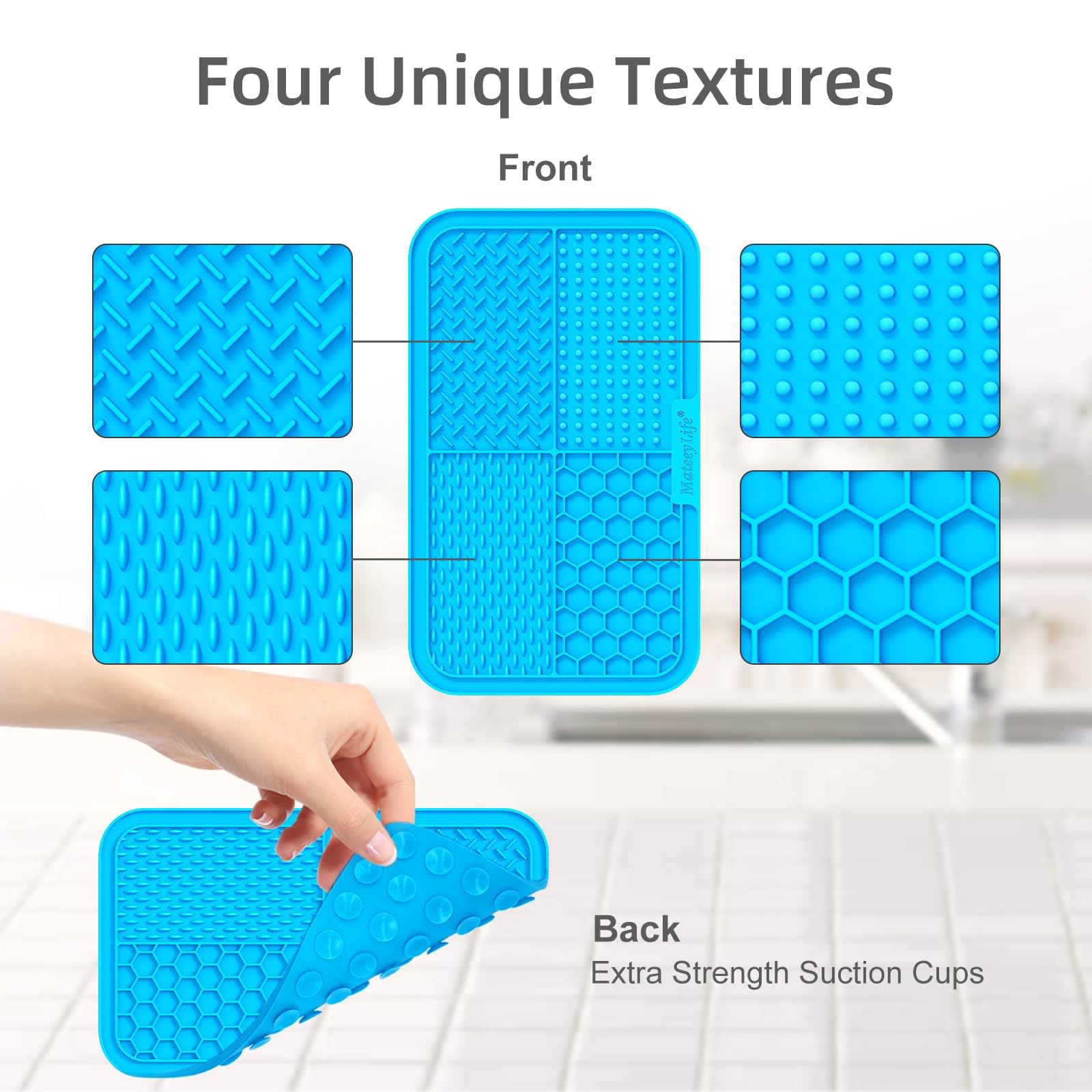 Mateeylife 2Pcs Large Lick Mat For Dogs And Cats With Suction Cups, Dog Lick Mat For Anxiety Relief, Dog Enrichment Toys For Bor