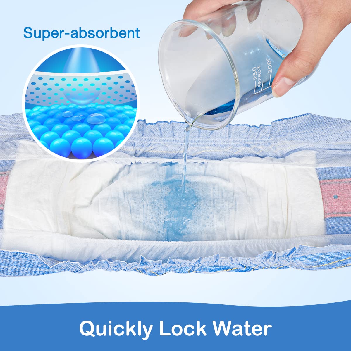 Dono Disposable Dog Diapers Male-Dogs Jeans Super Absorbent Soft Pet Diapers Doggie Wraps for Male Puppy Dogs, Leak Protection E