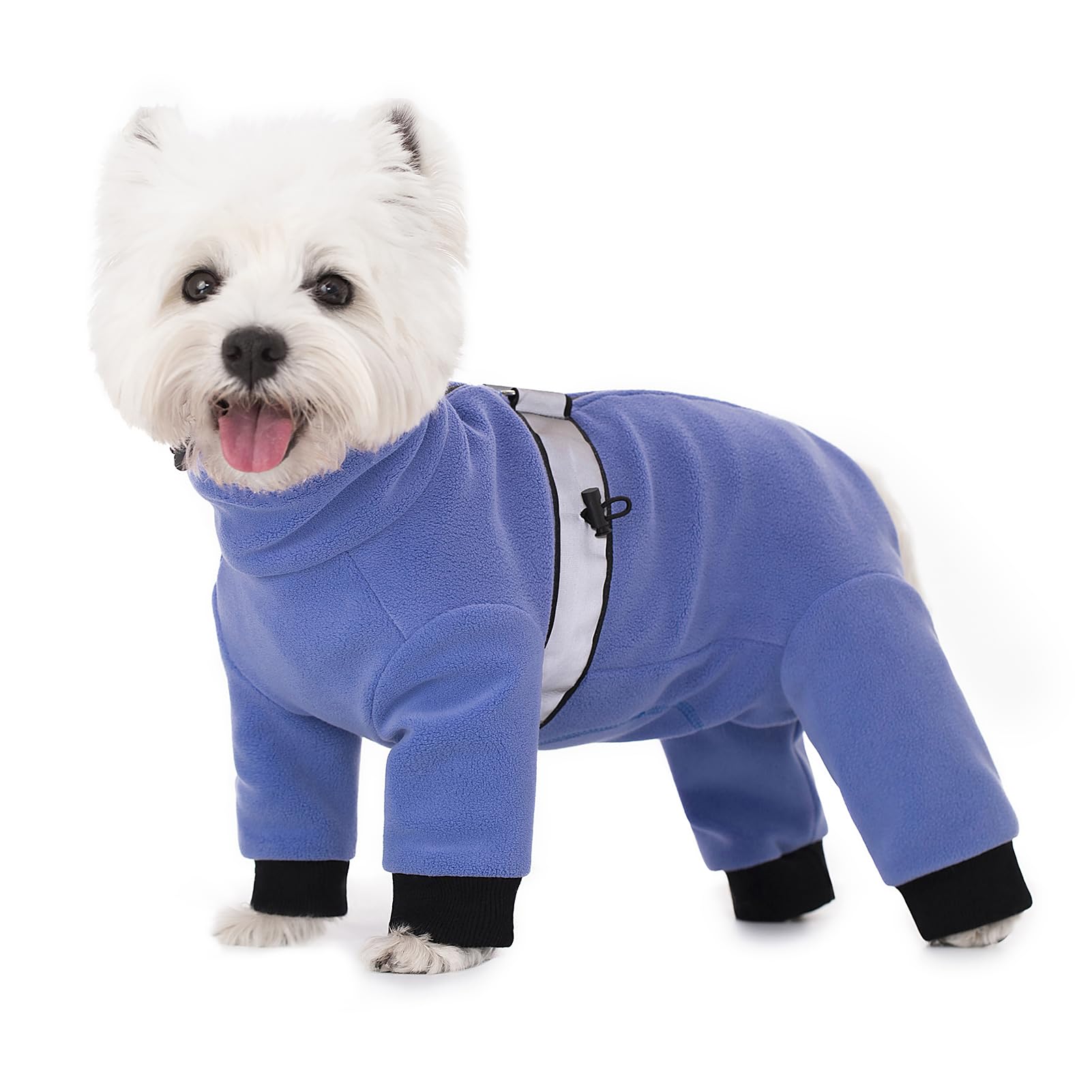 Polar Fleece Coats For Small Dogs, Four-Legged Pajamas Bodysuit For Small Medium Dogs, Winter Jacket Sweater Vest, Warm Clothes