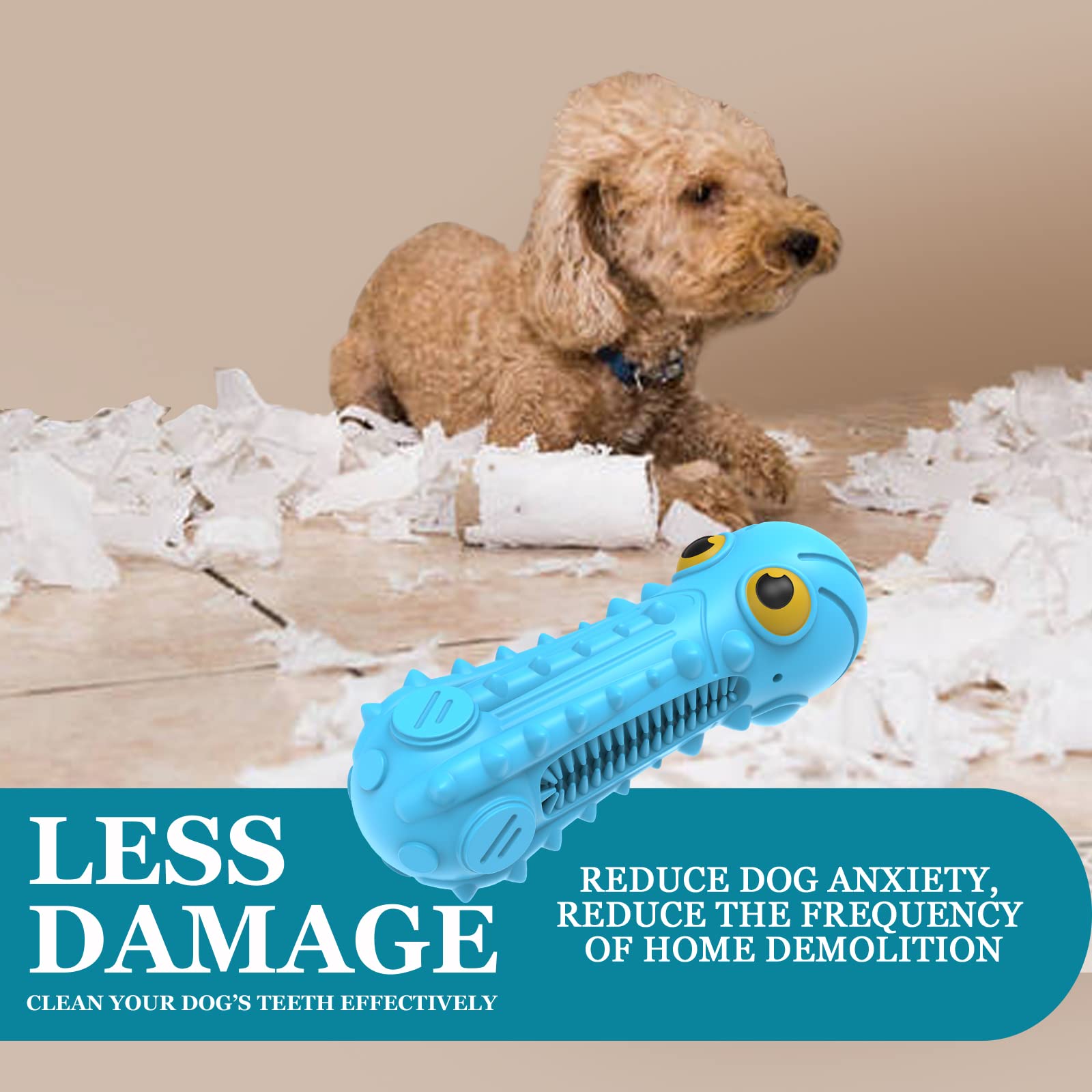 ZIKATON Dog Squeaky Toys for Aggressive Chewers, Indestructible Dog Chew Toys for Large Medium Breed Dog, Durable Dog Toys, Toug