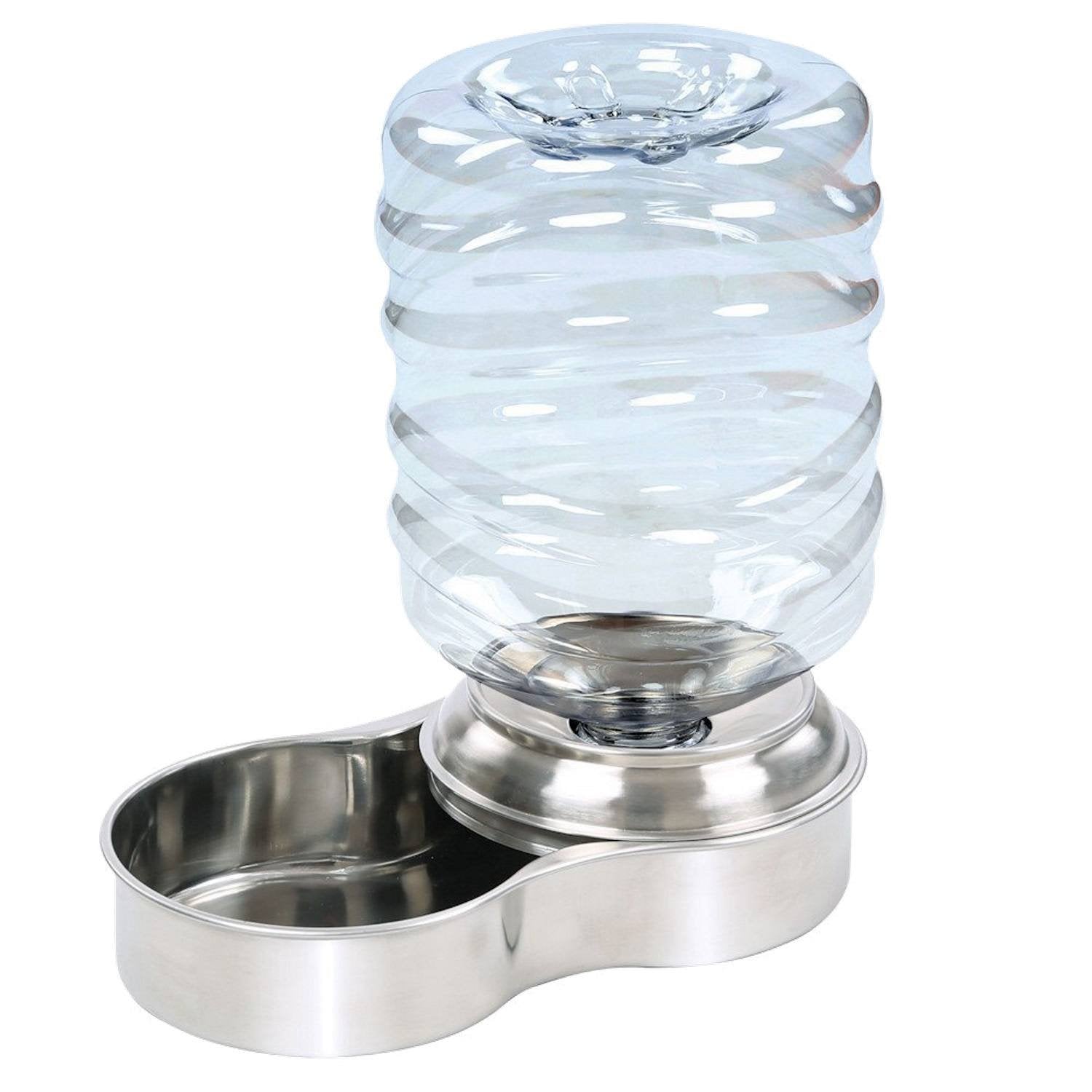 Etna Stainless Steel Pet Dog Cat Water Fountain Bowl, Holds 3 Liters