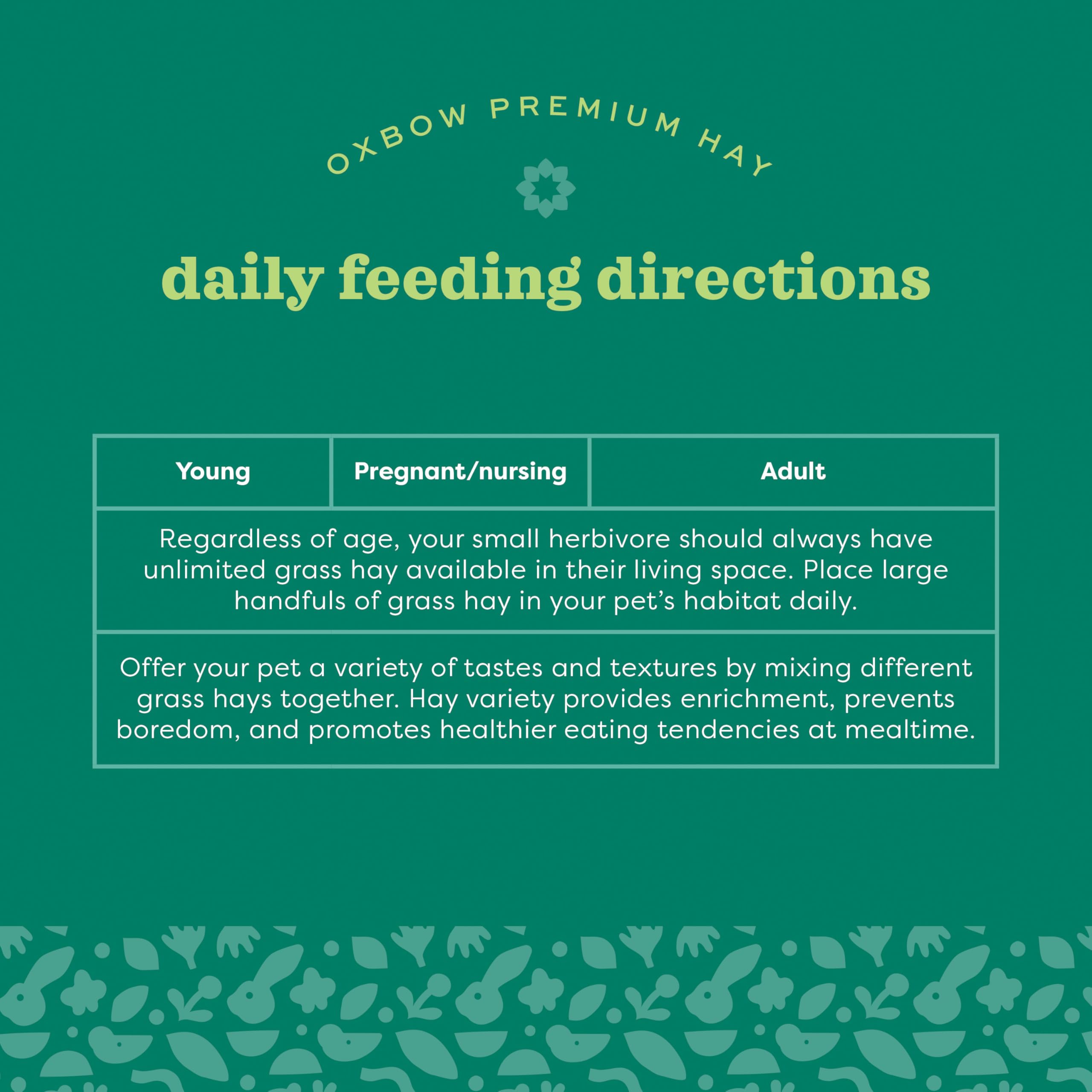 Oxbow Animal Health Western Timothy Hay - All Natural Hay For Rabbits, Guinea Pigs, Chinchillas, Hamsters & Gerbils - 9 Lb.