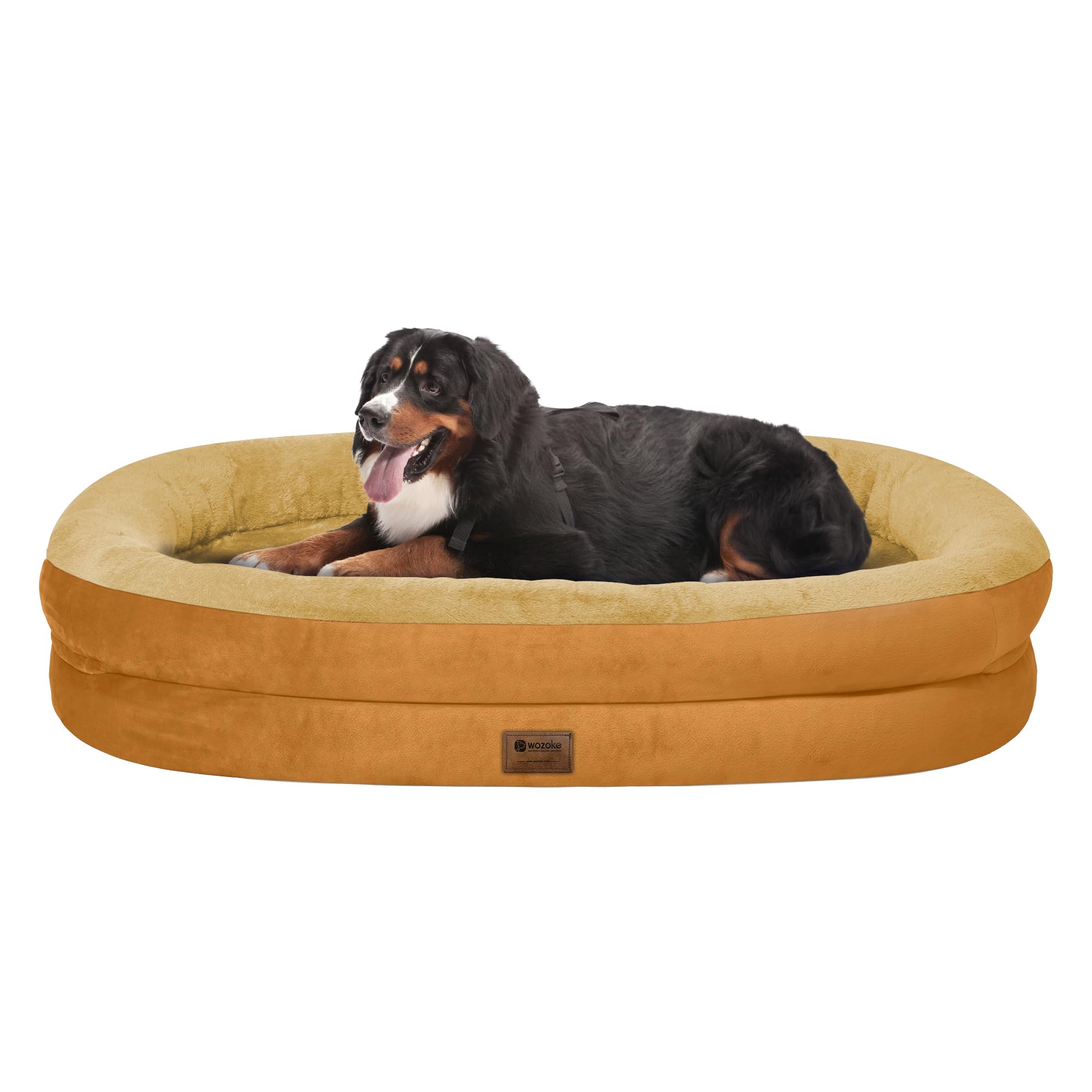 Orthopedic Washable Large Dog Bed: Cooling Dog Bed With Bolsters - Jumbo Bed Waterproof Removable Cover Non-Slip Bottom For Extr