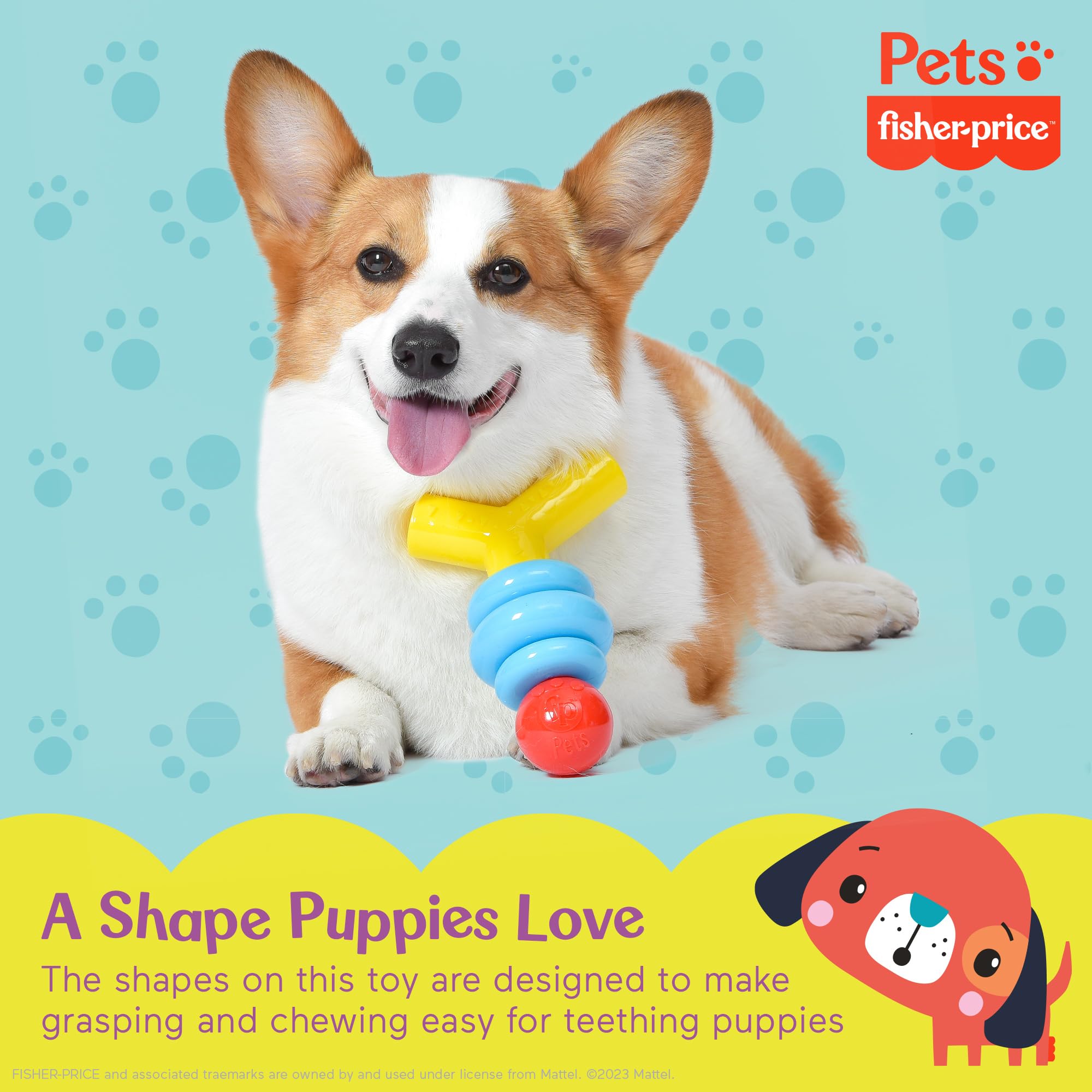 Fisher-Price for Pets Stack N' Relax Resilient Chewer Teething Toy for Puppies | Chew Toy for Puppies, Puppy Teething Toy, Puppy