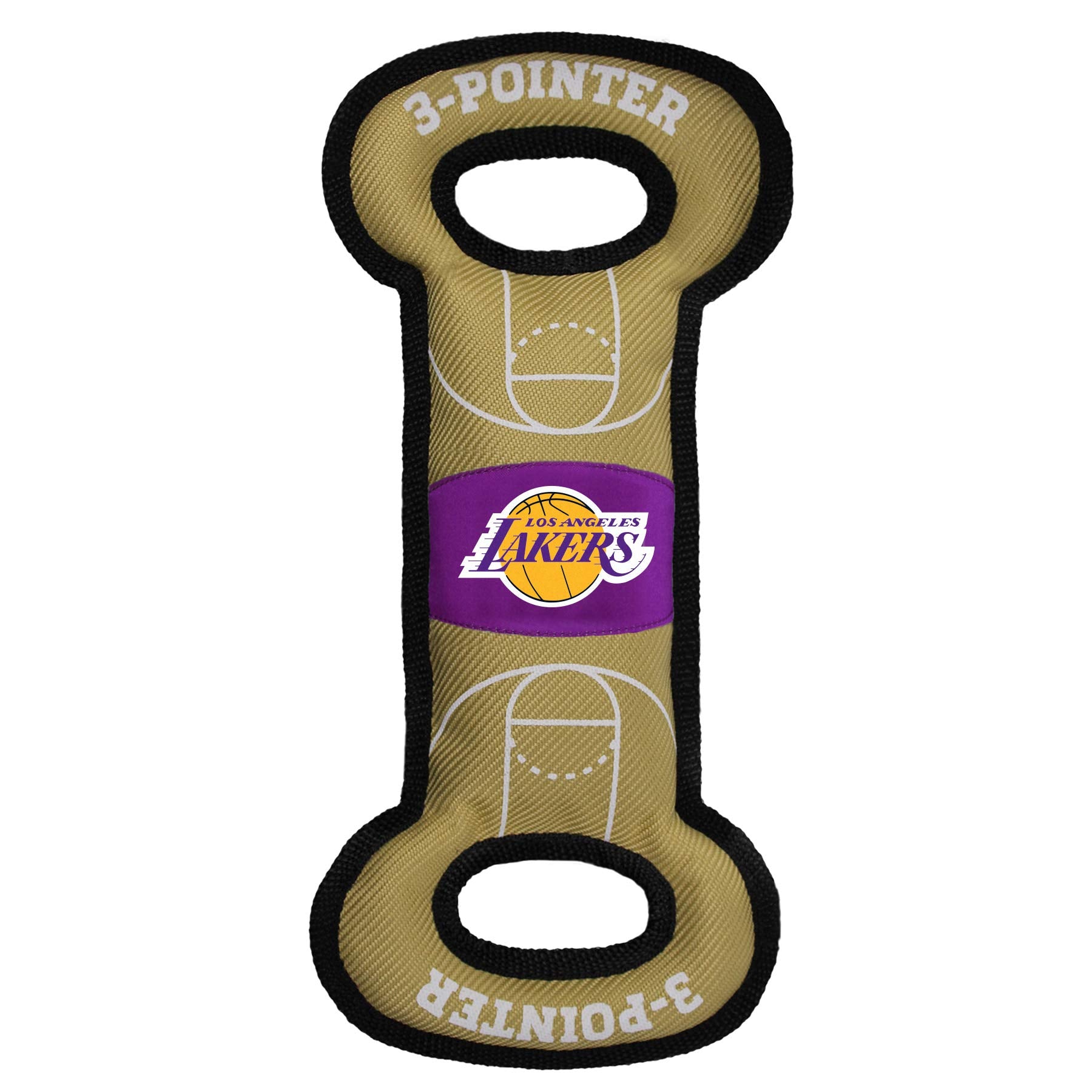 Pets First Nba Los Angeles Lakers Field Toy. - Tough Nylon Pet Toy With Double Trim Stitching & Inner Squeaker, One Size (Lak-30