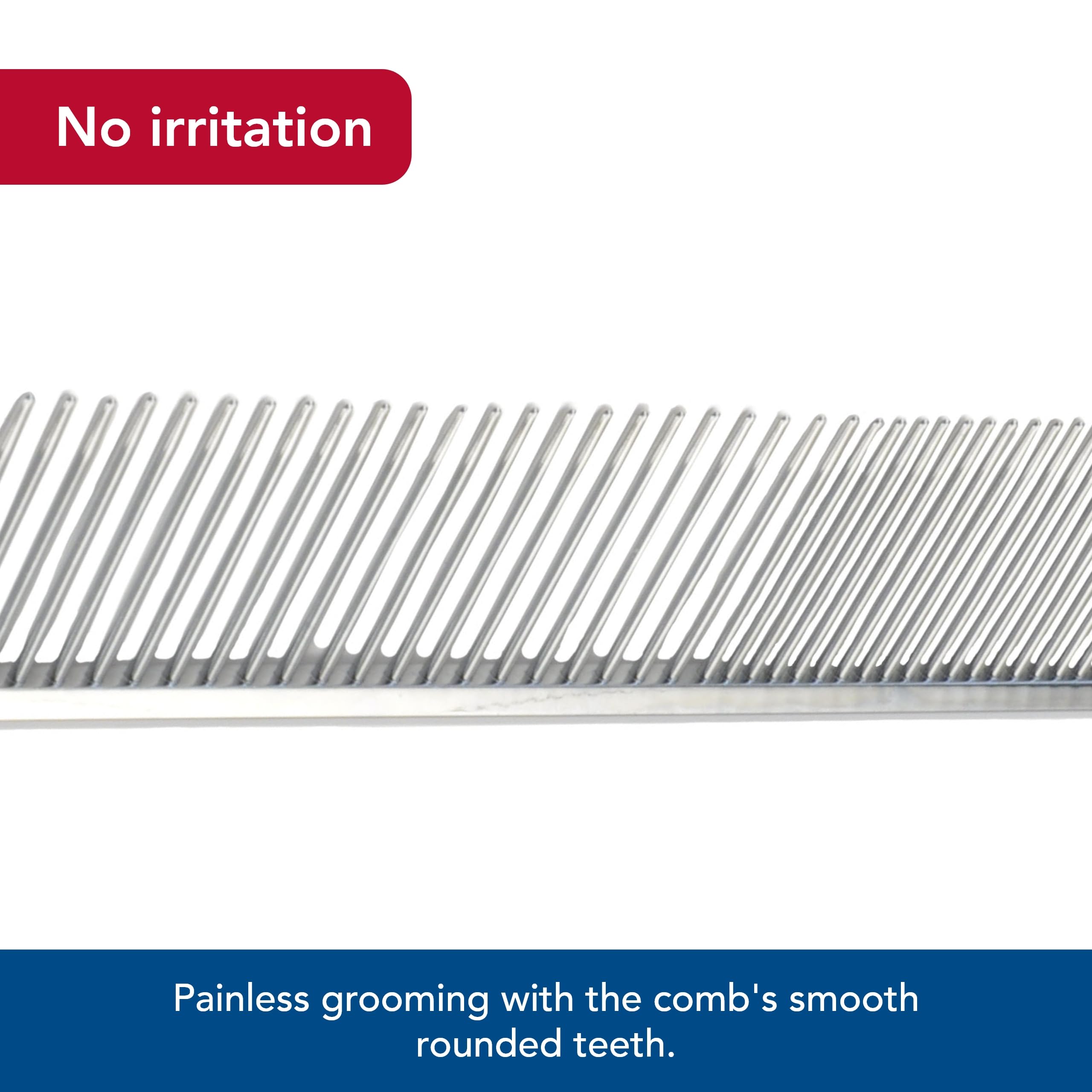 Coastal Pet Safari Dog Grooming Comb For Medium And Coarse Coats - Extra-Long Rotating Teeth - Undercoat Rake For Coarse Coats - 7 1/4'