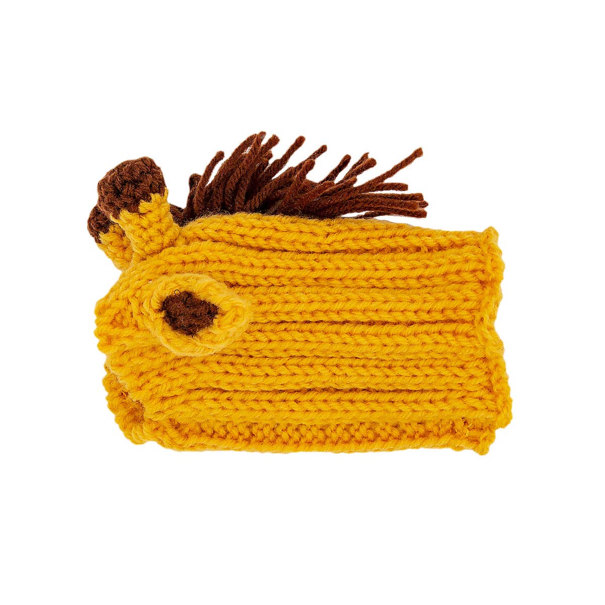 Zoo Snoods Giraffe Costume - Knit Dog Snood Ear Wrap, Warm Acrylic Neck Cover, Small, Yellow, Model GIR101YW-S